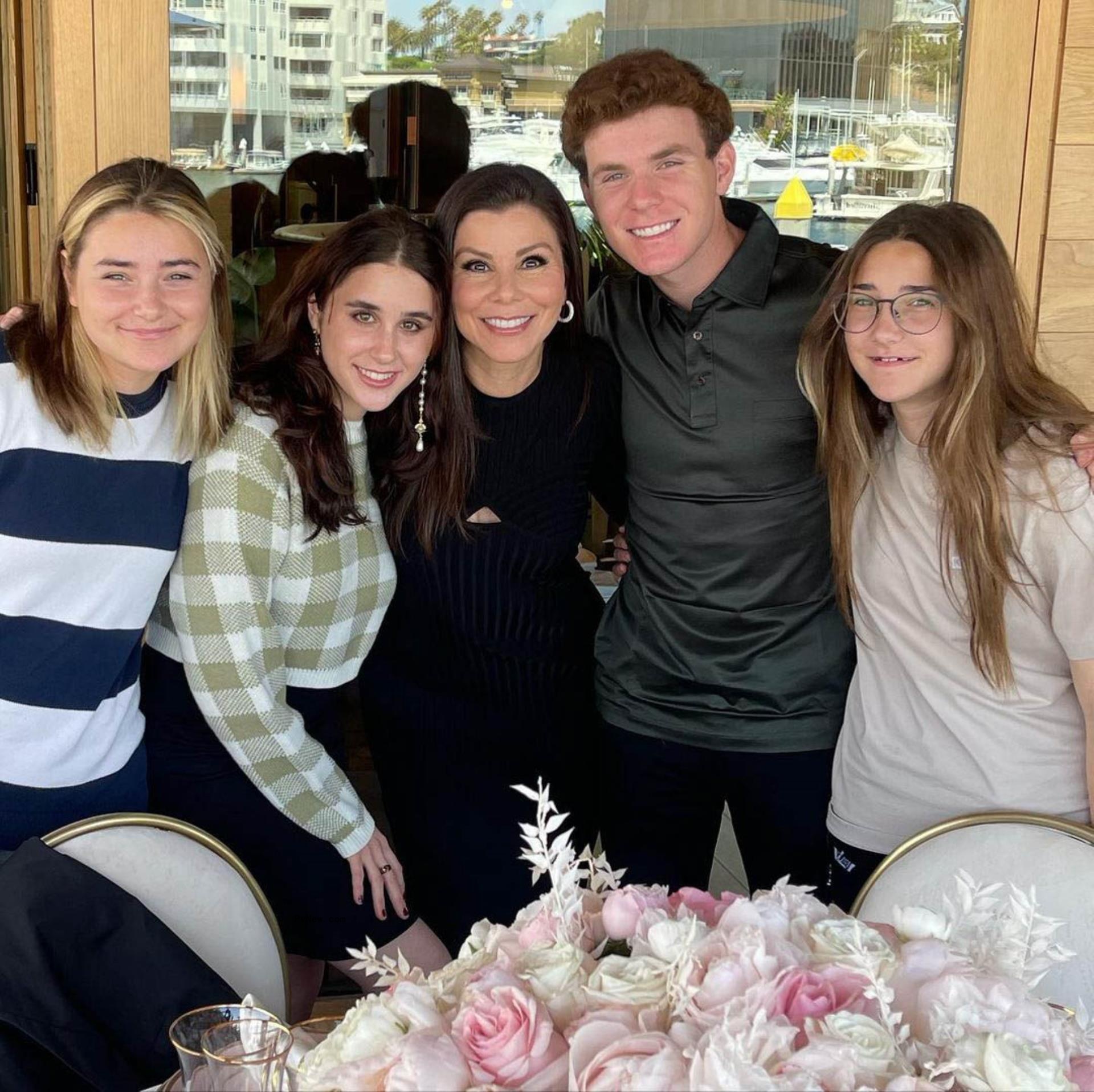 Heather Dubrow poses with four kids