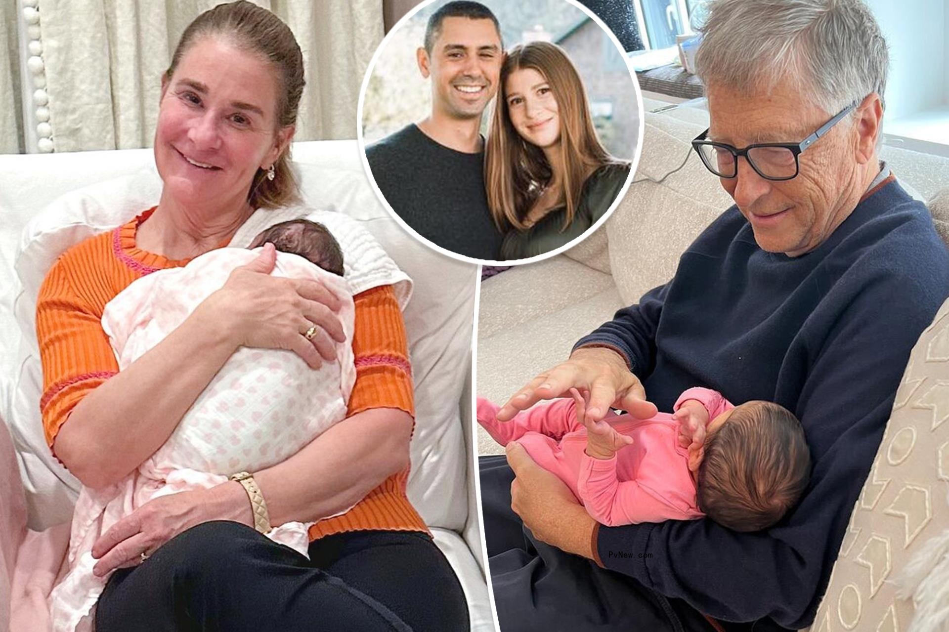 Bill and Melinda Gates pose with newborn granddaughter for first time