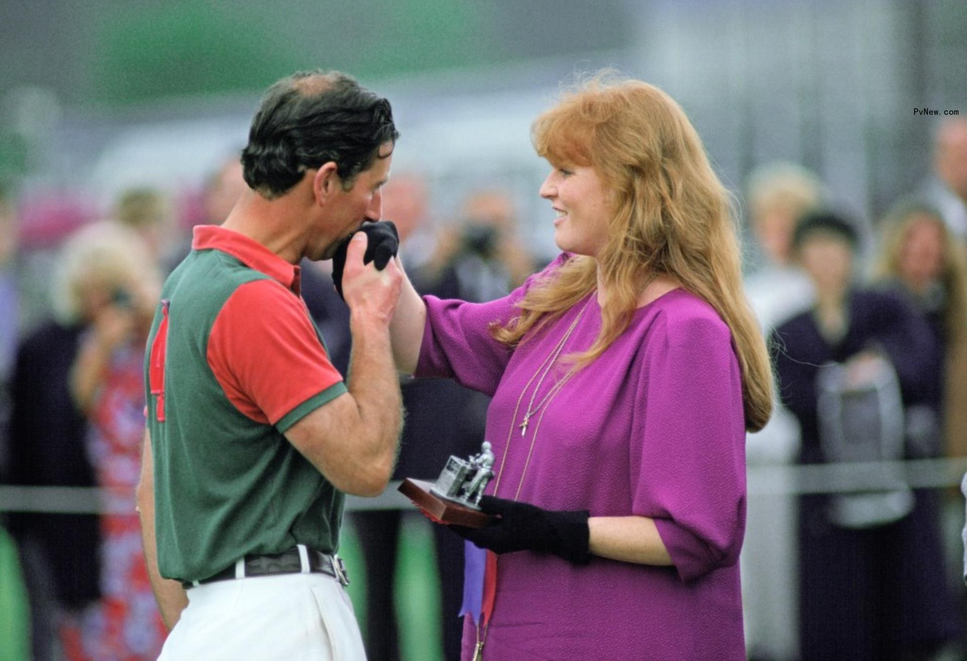 Sarah Ferguson and King Charles III in 1988.