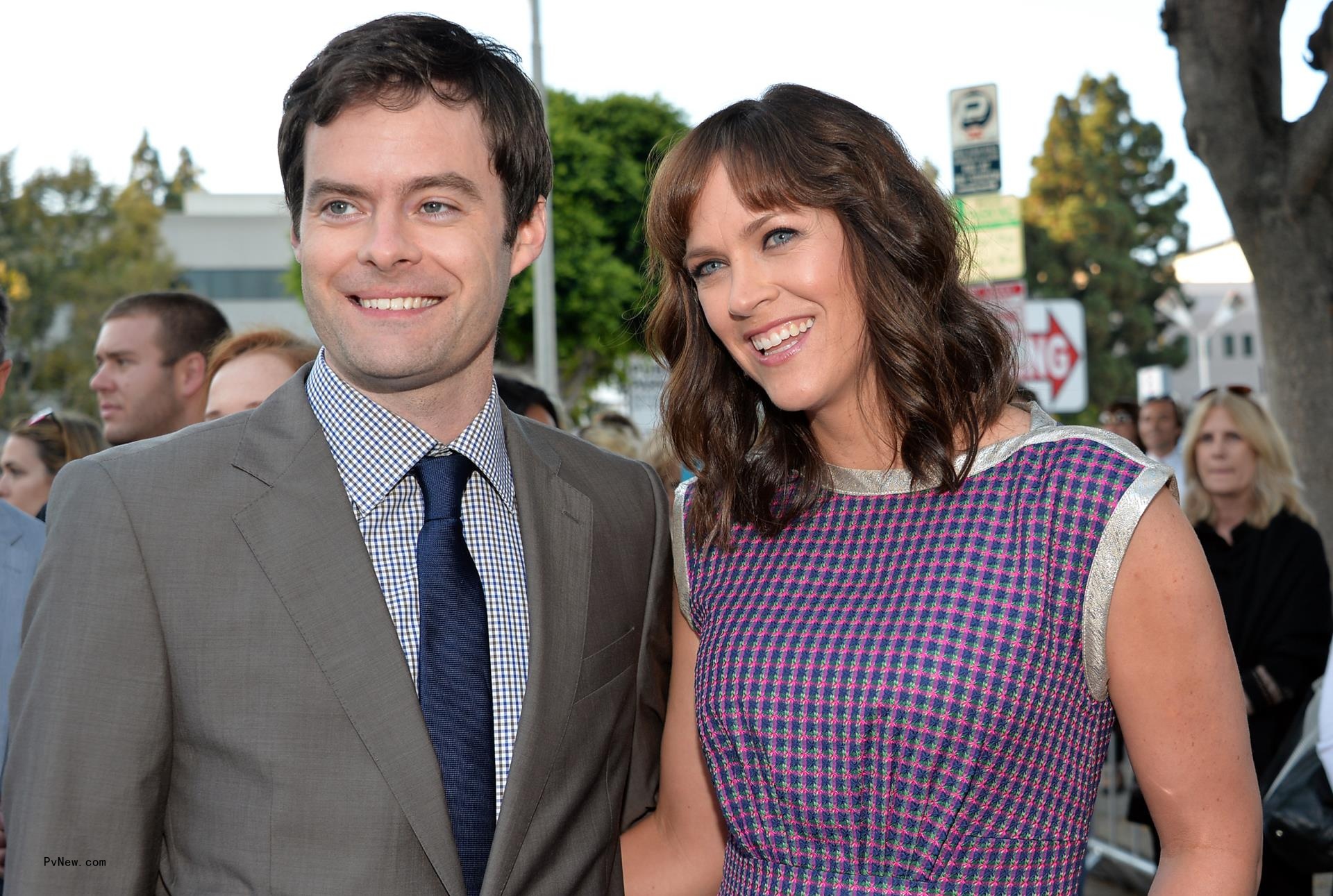 Bill Hader and Maggie Carey at the premiere of