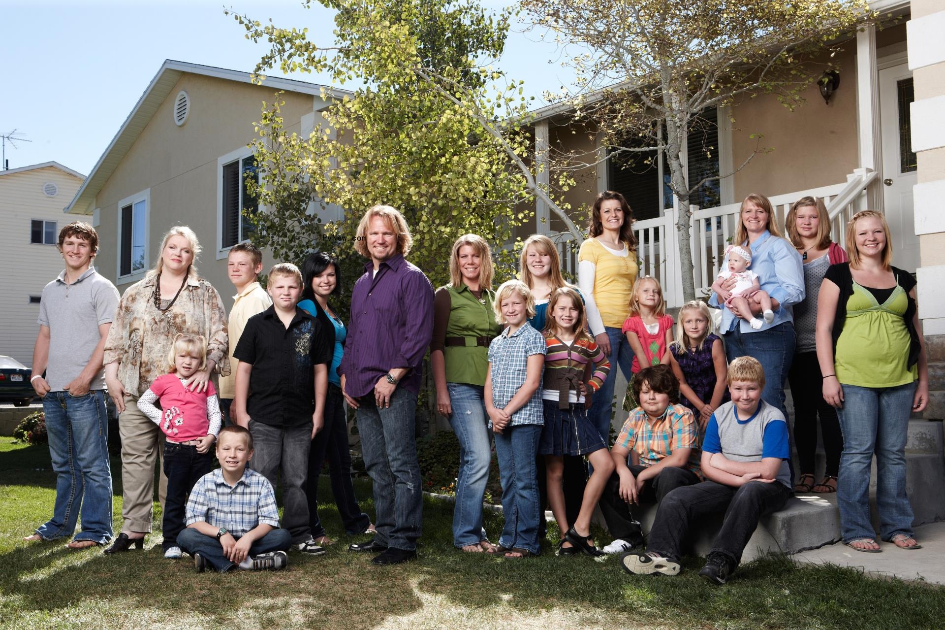 The Brown family posing for a photo together