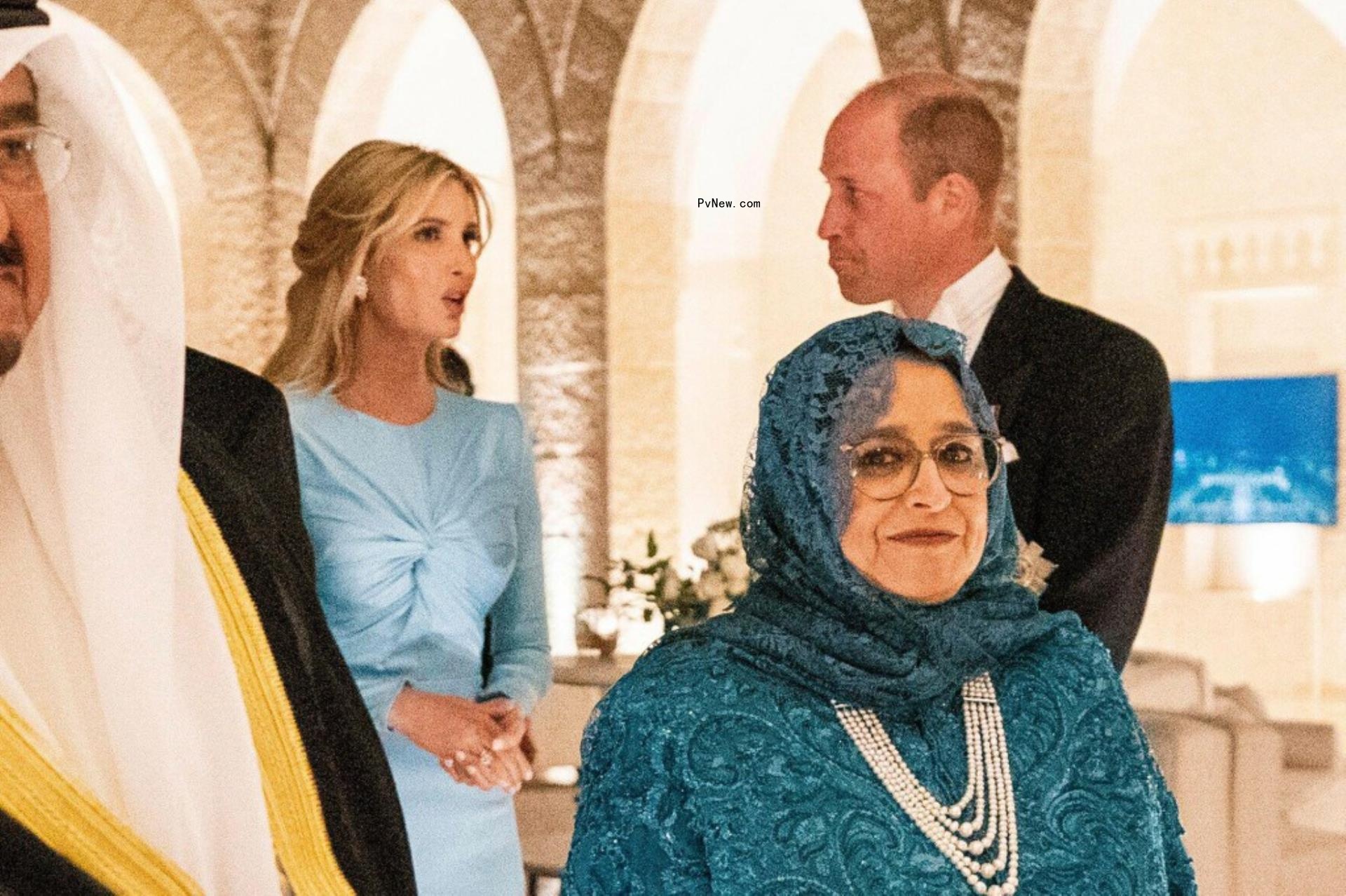 Ivanka Trump chatting with Prince William.