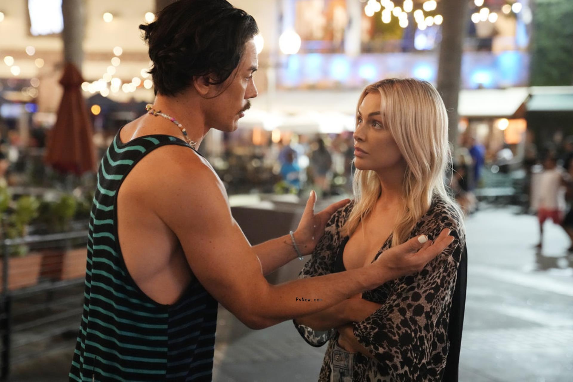 Tom Sandoval and Lala Kent talking on