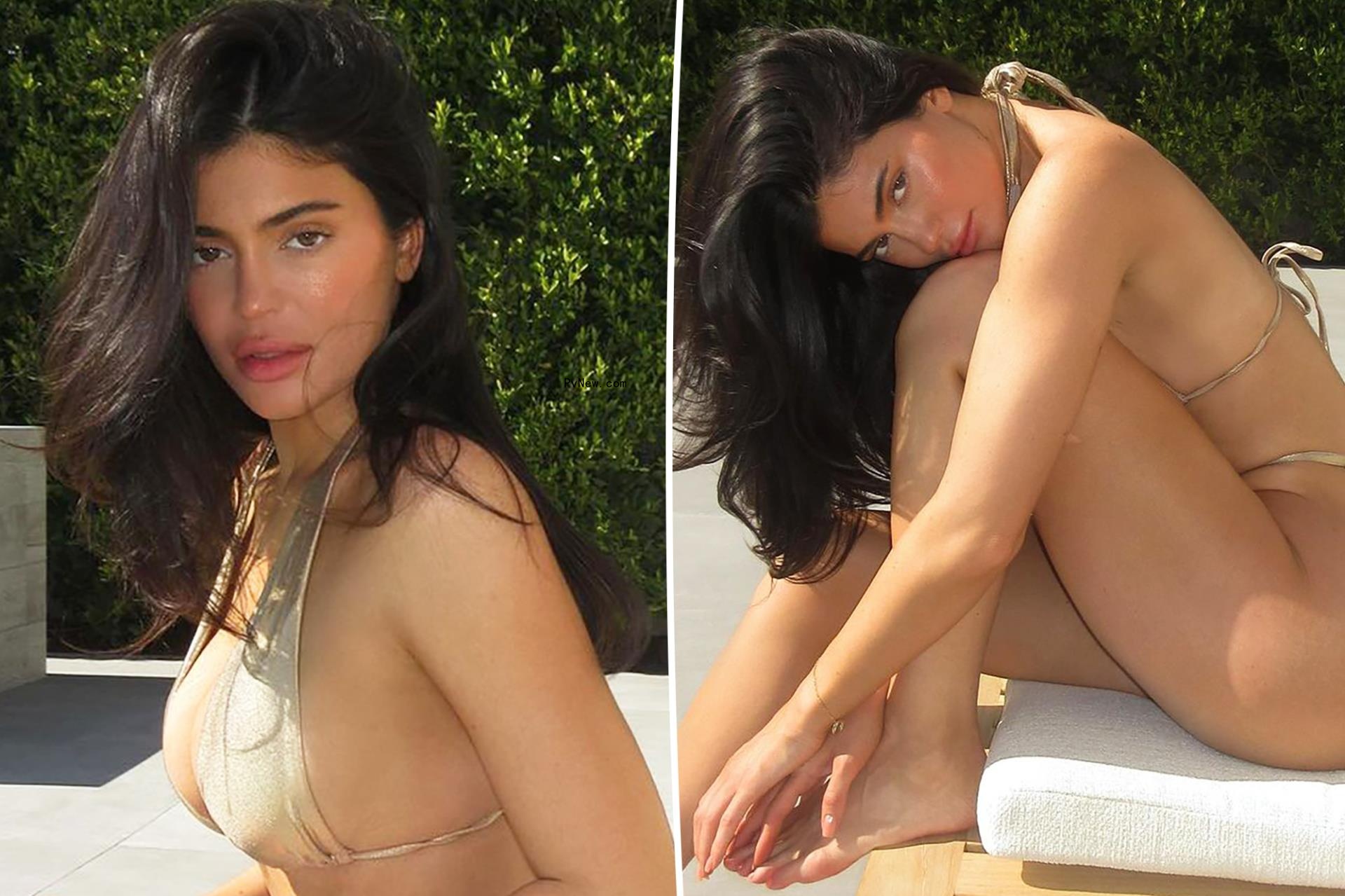 Kylie Jenner glows in me<i></i>tallic bikini for sexy ‘golden hour’ snap