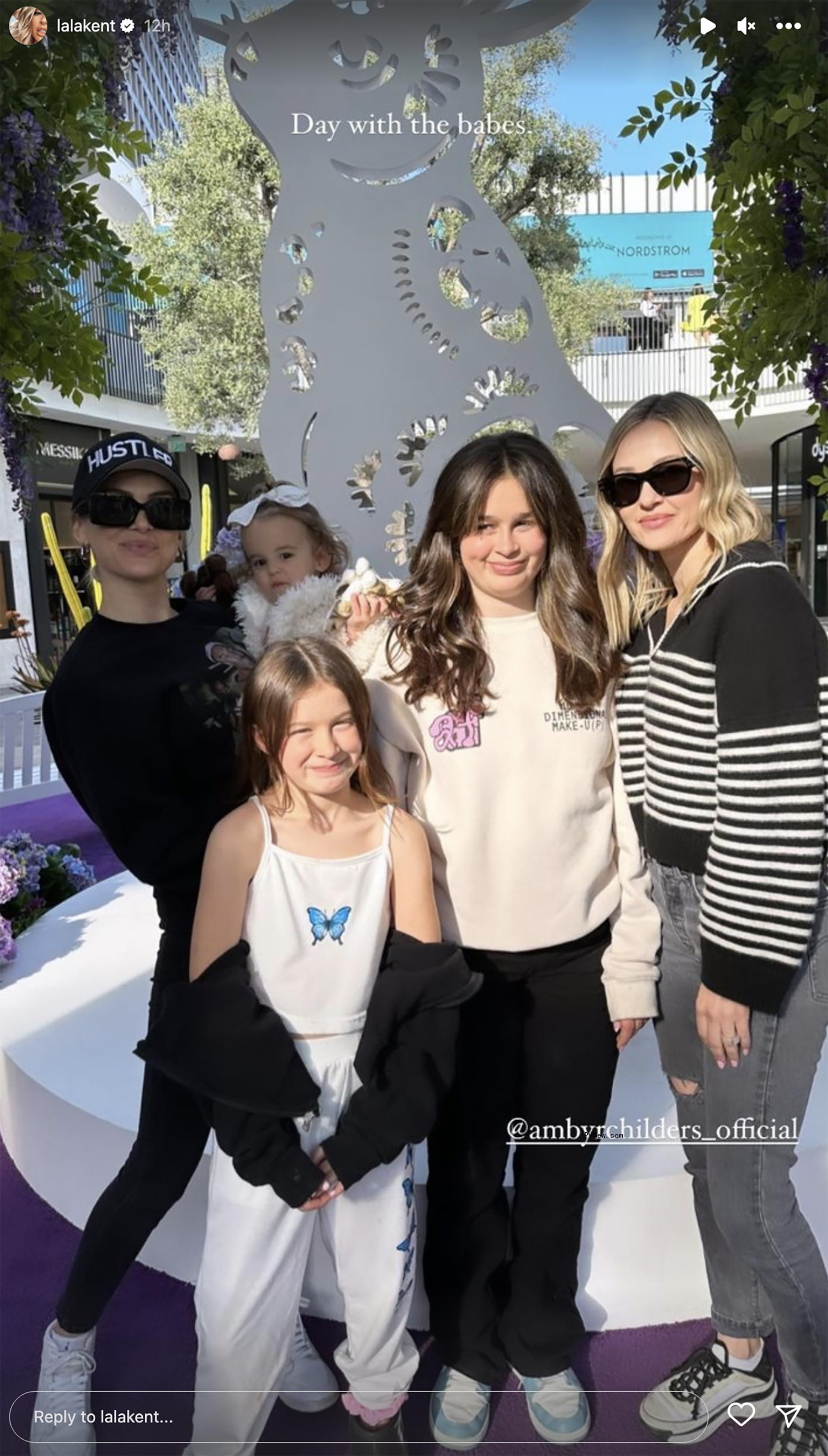 Lala Kent, Ambyr Childers and their kids pose for group pic