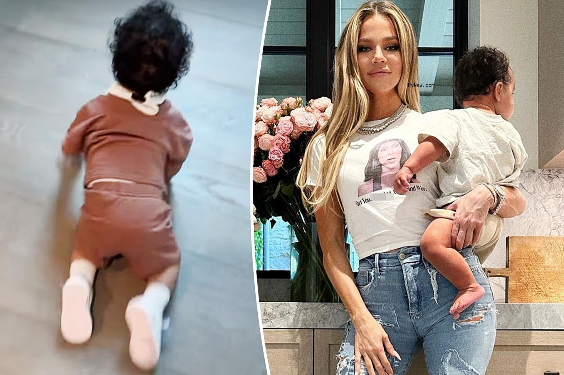 Khloé Kardashian shows son Tatum’s crawling skills in rare video ahead of 1st birthday