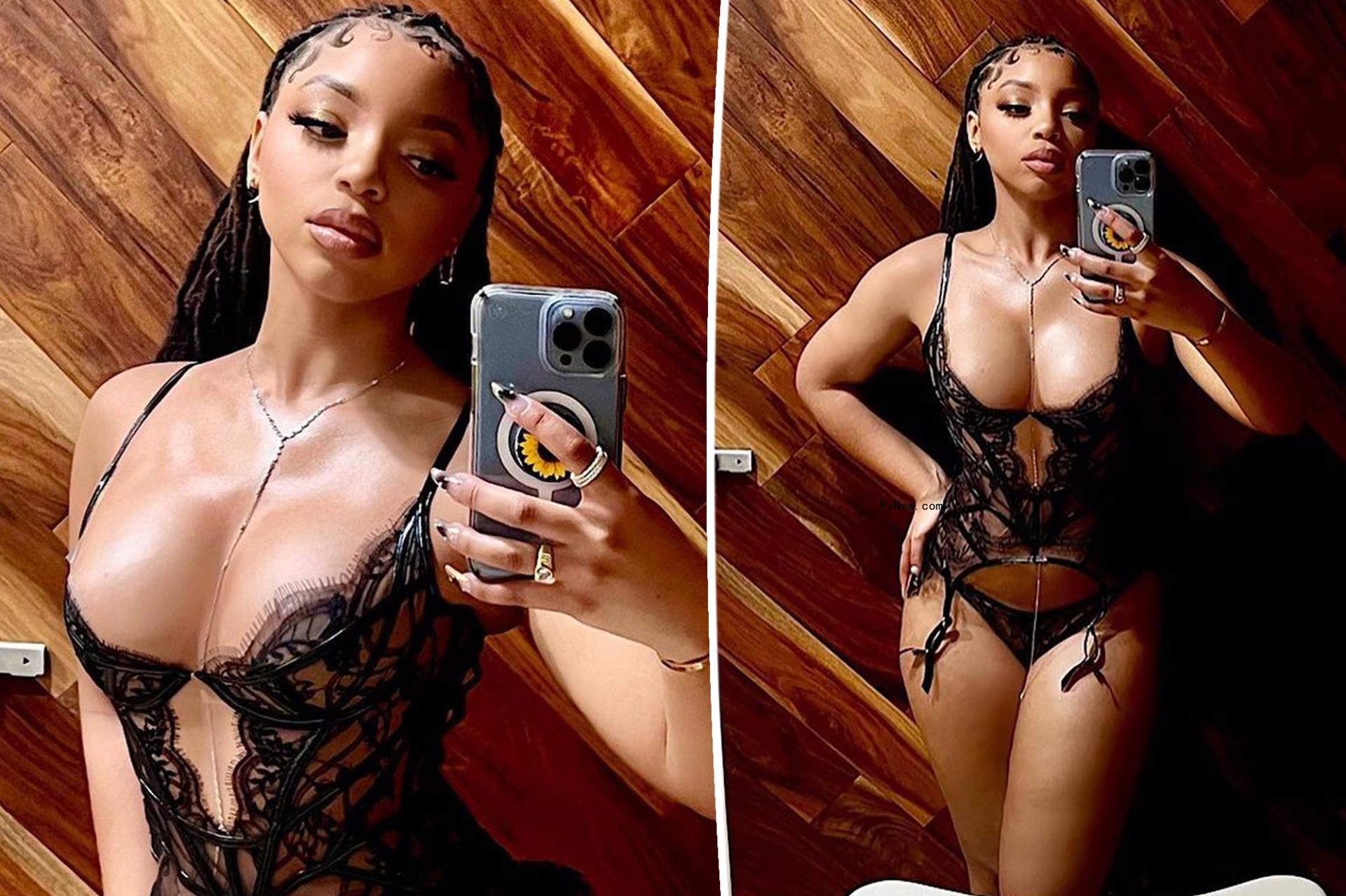 Chloë Bailey celebrates her stretch marks in lacy lingerie