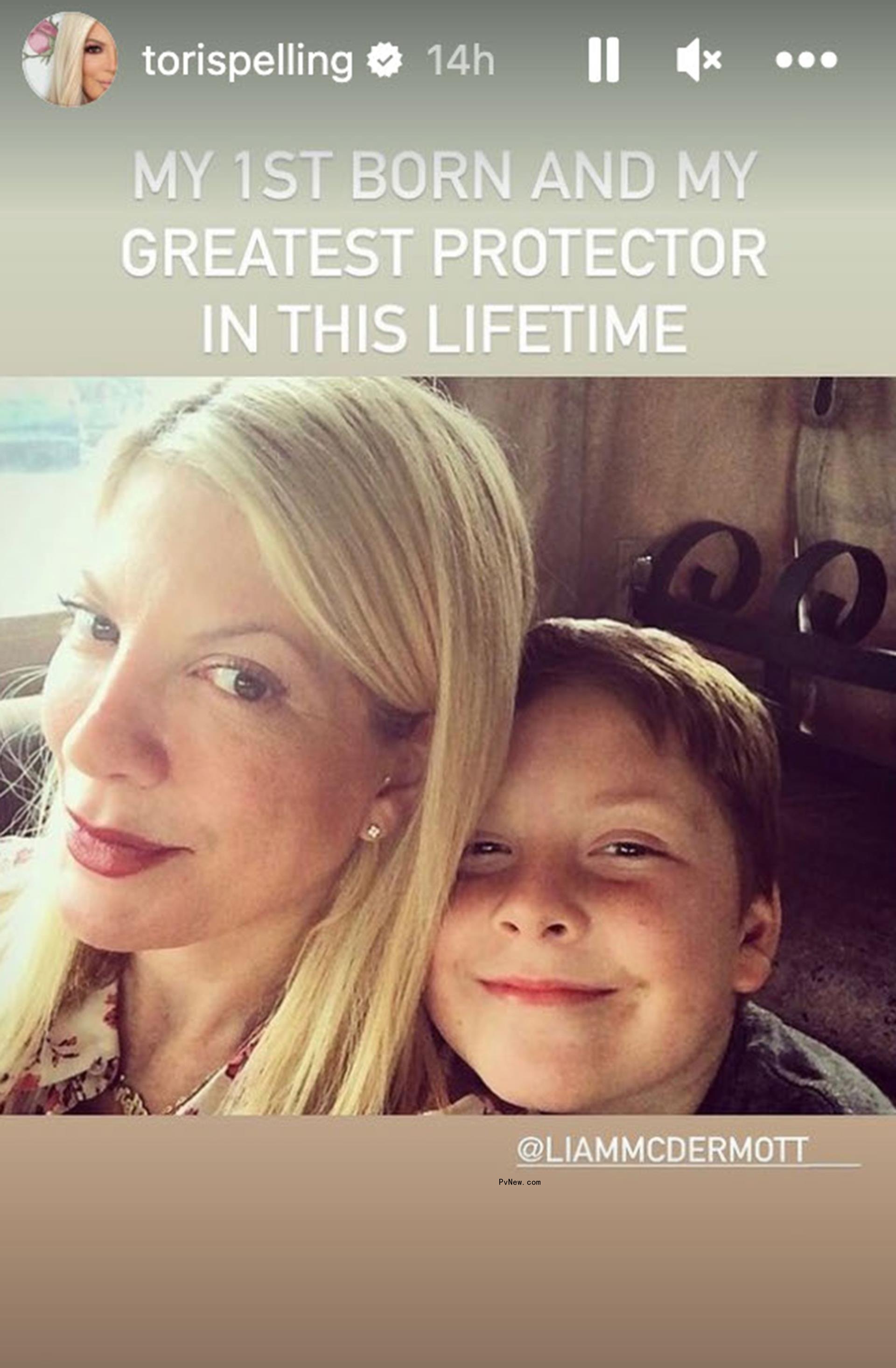 Tori Spelling's son Liam