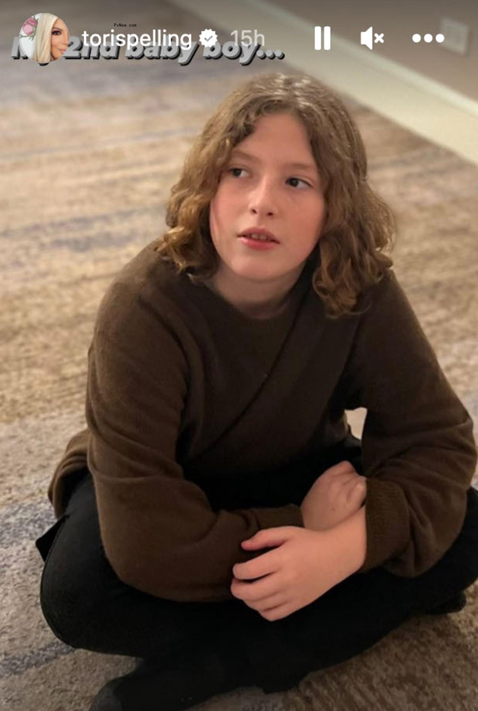 Tori Spelling's son Finn