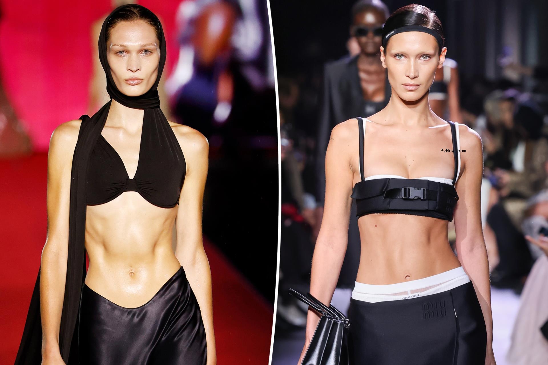 Bella Hadid doppelgänger co<i></i>nfuses crowd at Diesel fashion show during Milan Fashion Week