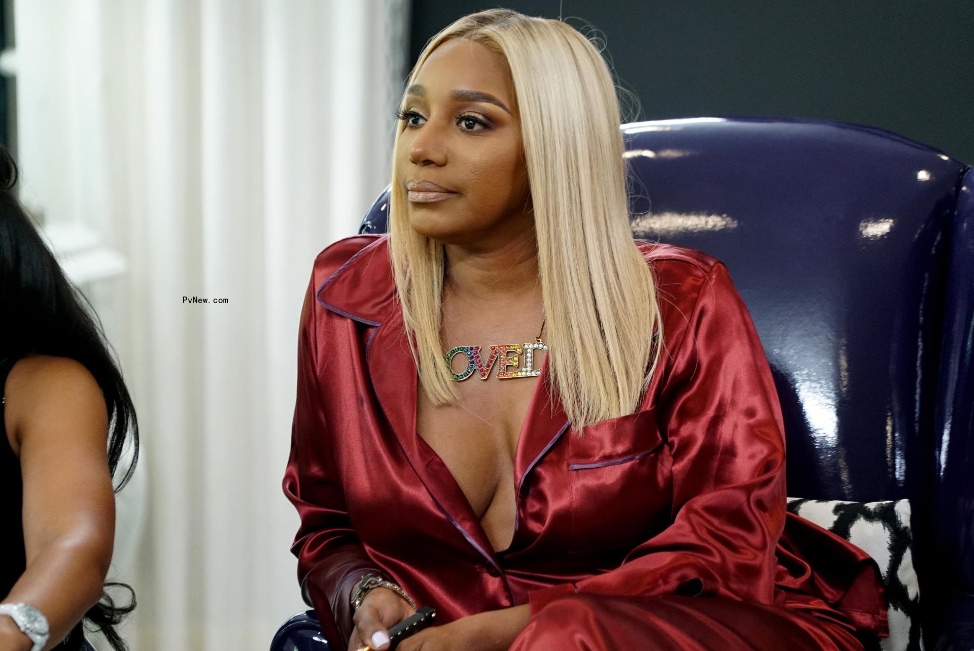 NeNe Leakes in a silk outfit.