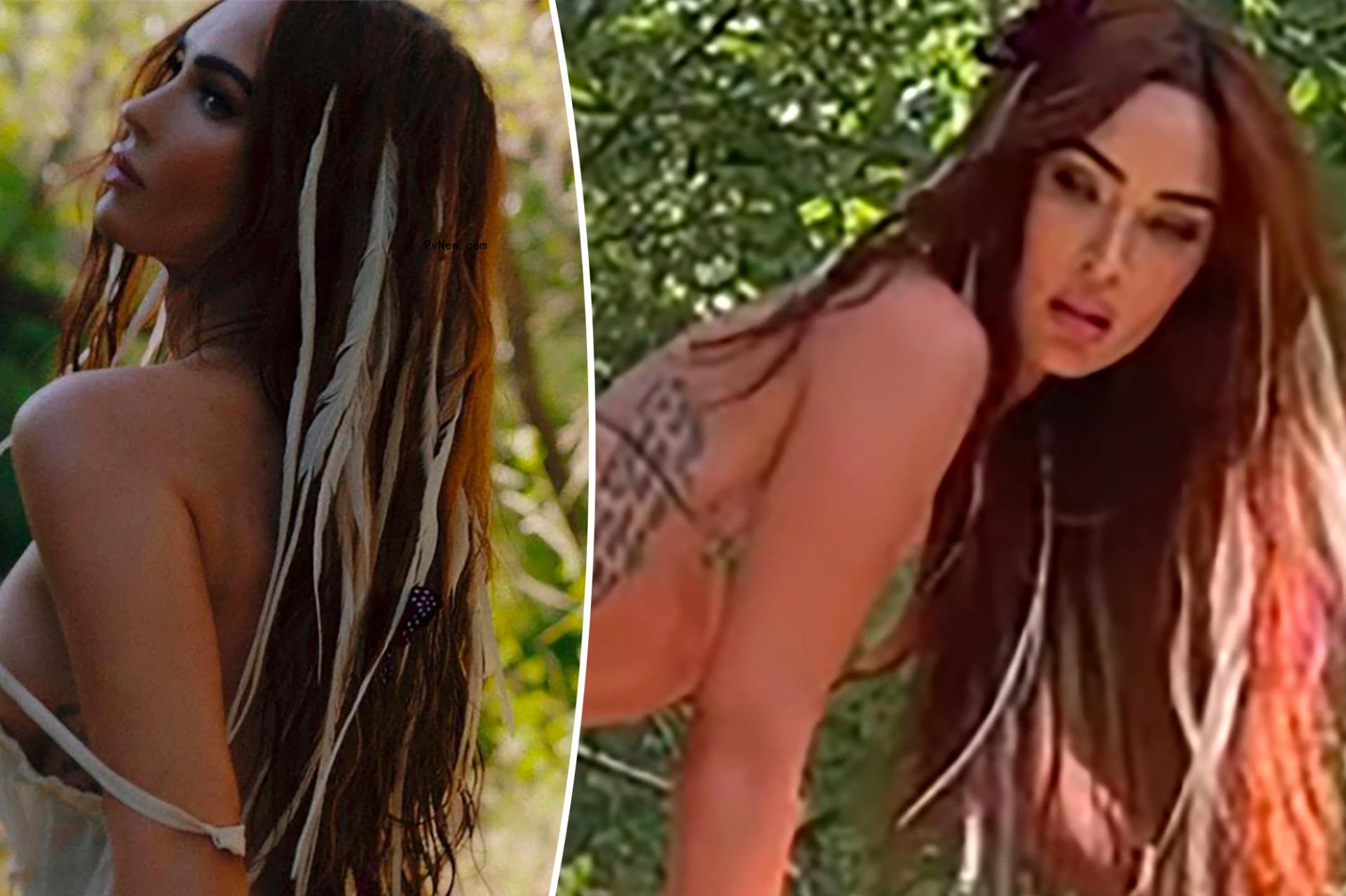 Megan Fox flaunts her hourglass figure in wet-and-wild forest photoshoot