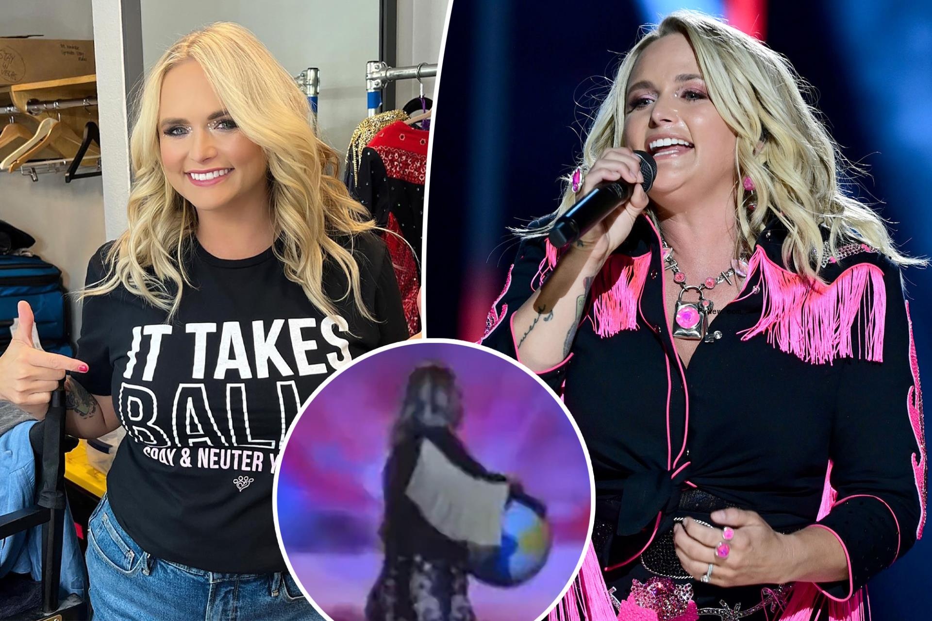 Video of ‘annoyed’ Miranda Lambert popping fan’s beach ball during co<i></i>ncert resurfaces after selfie incident