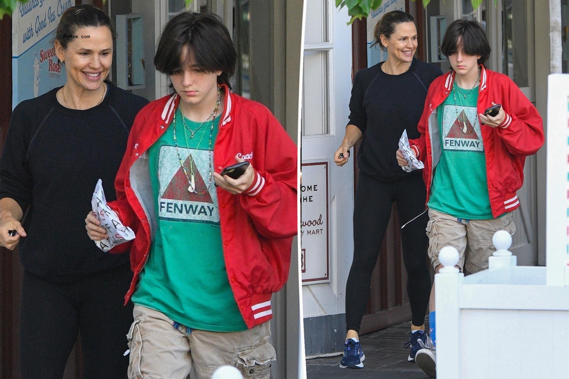 Seraphina Affleck, 14, supports dad Ben’s Boston roots during outing with mom Jennifer Garner