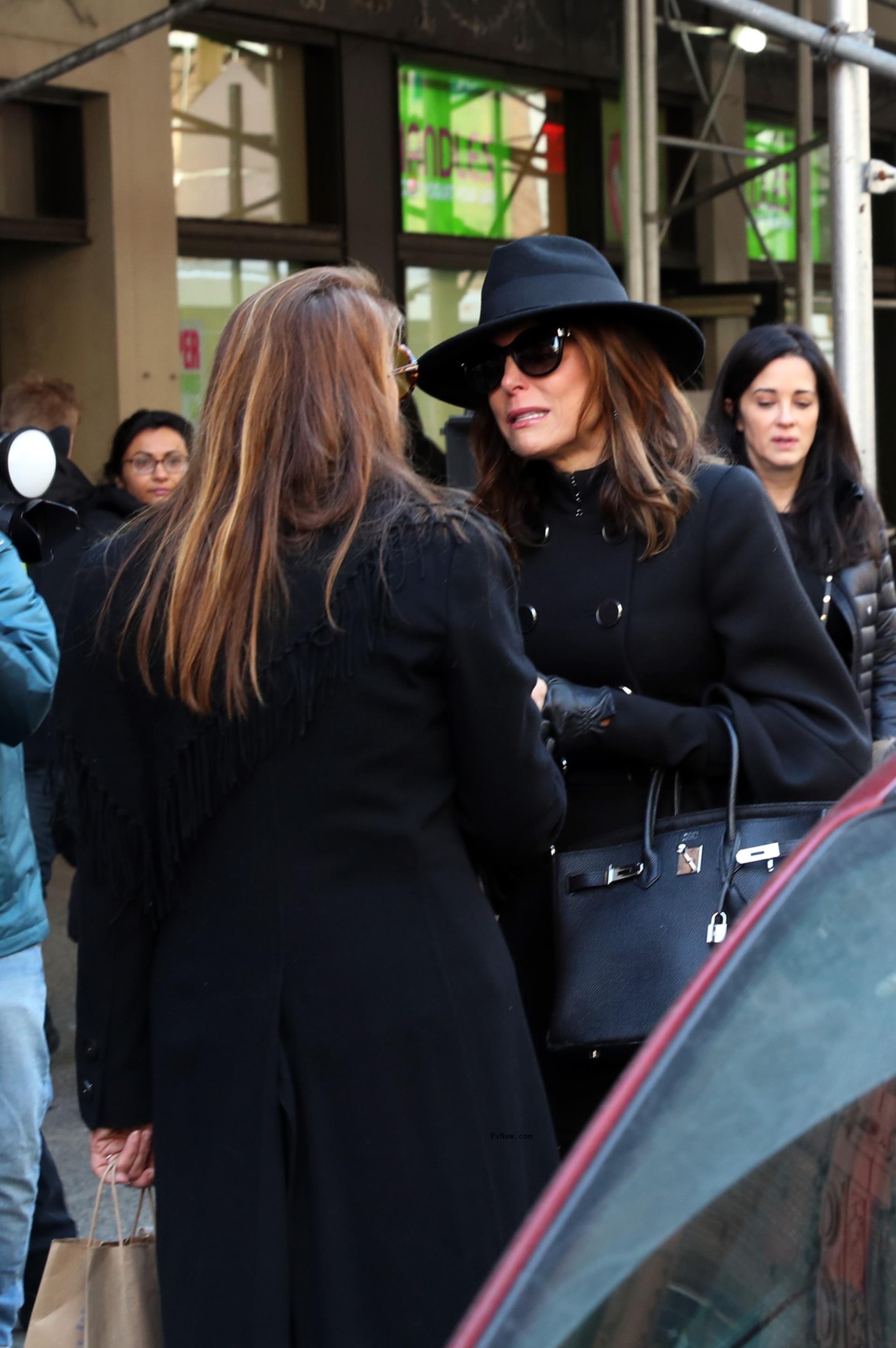 Bethenny Frankel and Jill Zarin outside of Bobby Zarin's funeral