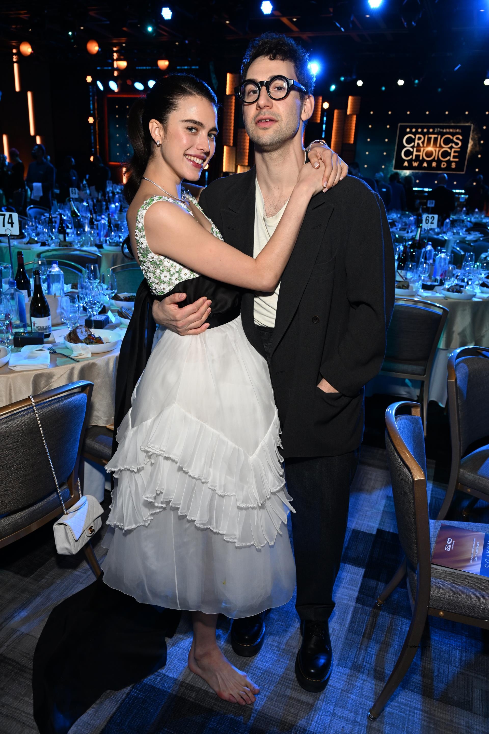 Margaret Qualley and Jack Anto<i></i>noff at Critics Choice Awards 2022
