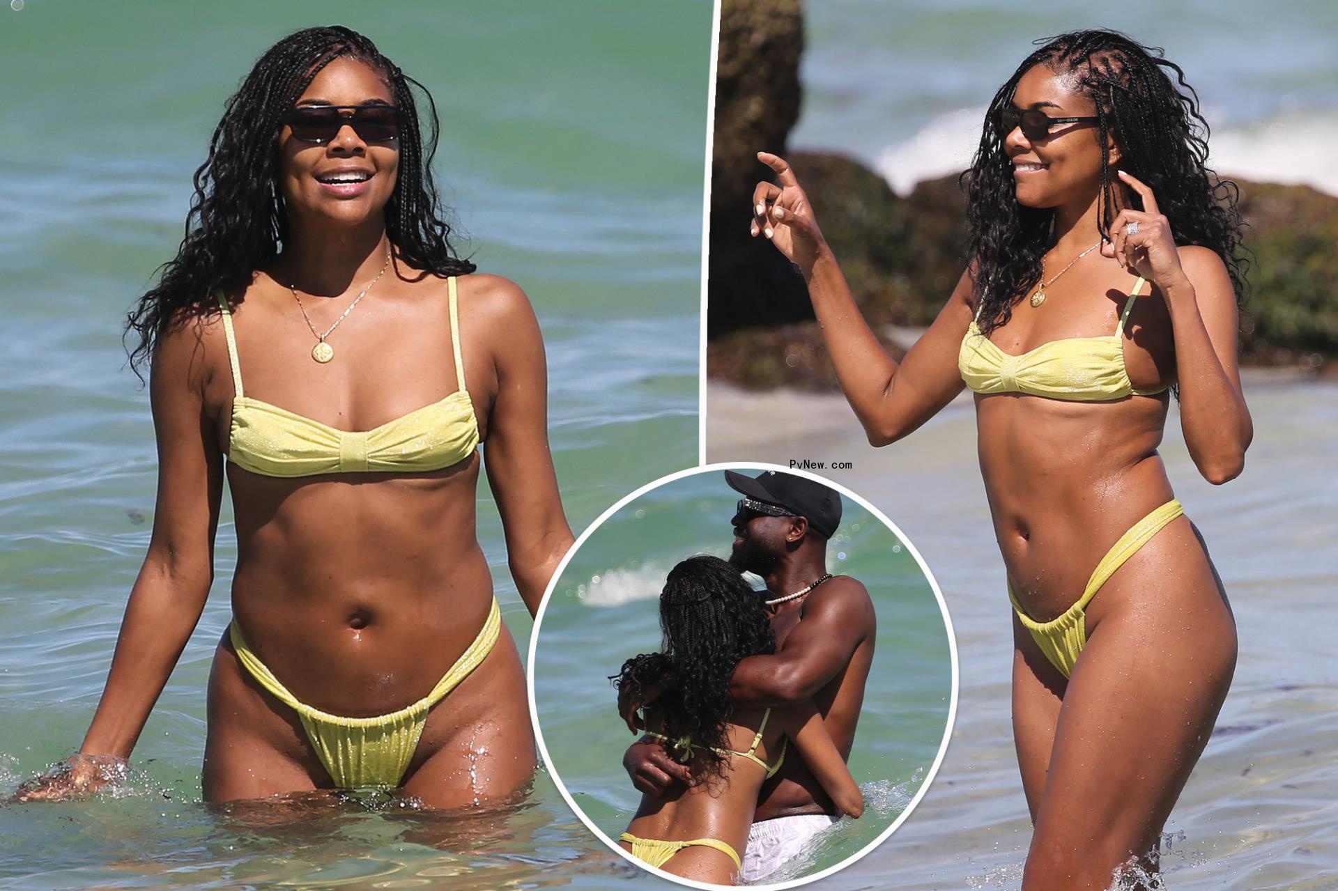 Gabrielle Unio<i></i>n, 50, flaunts fit physique in bikini with Dwyane Wade