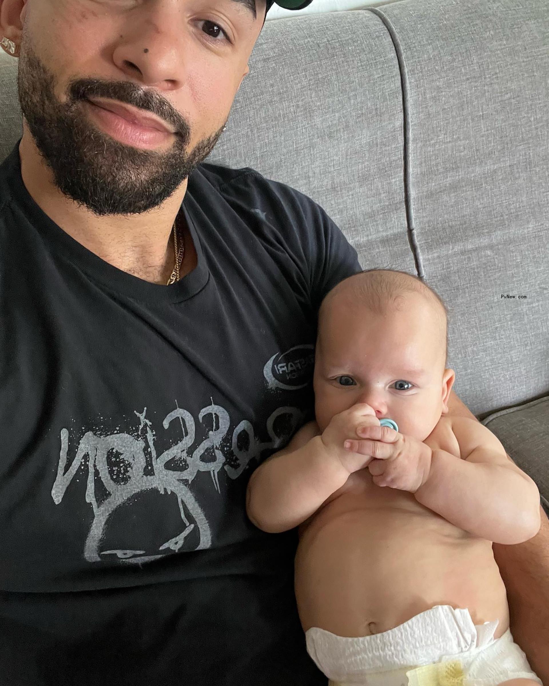 Bartise Bowden and his son.