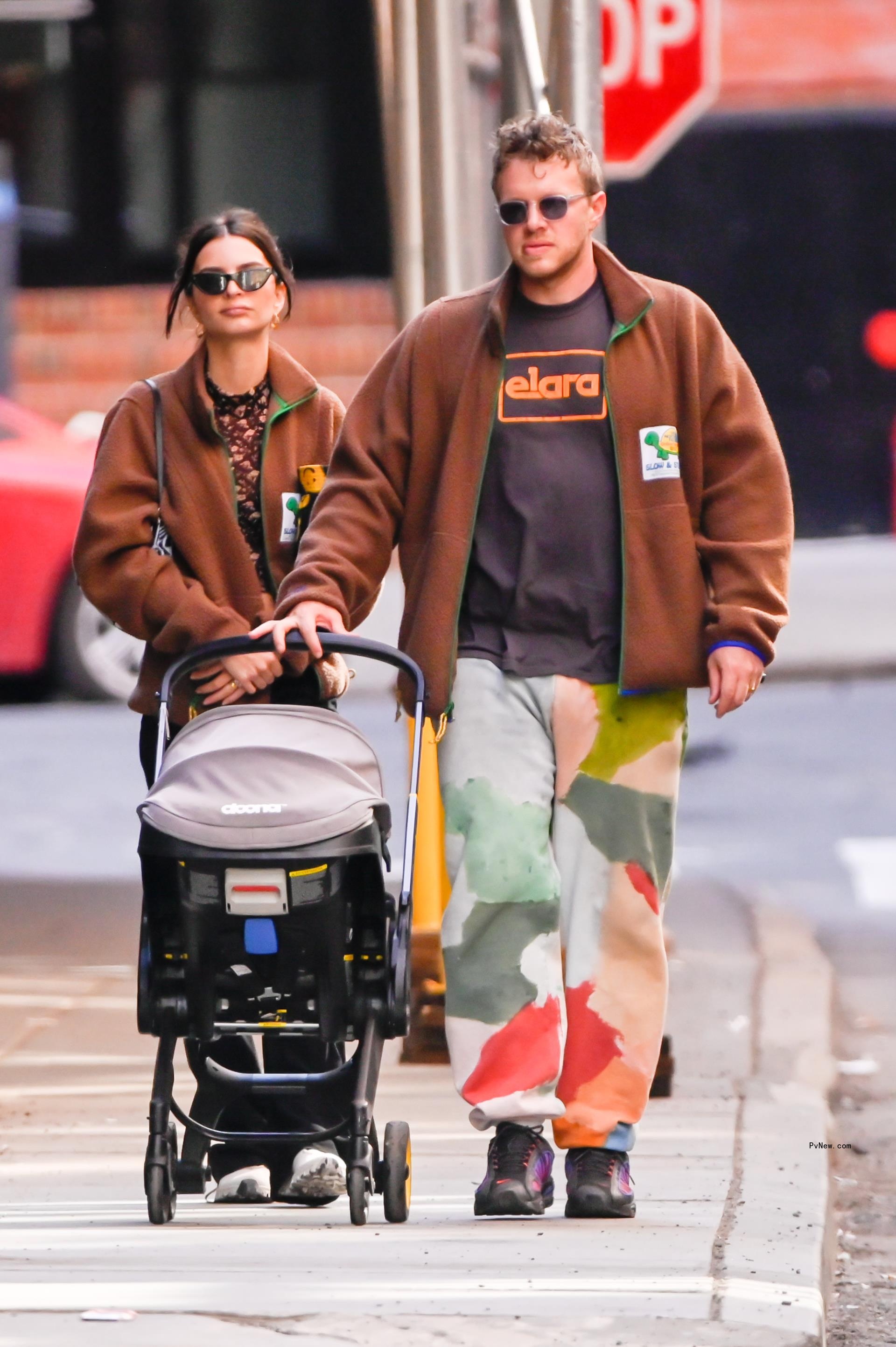 Sebastian Bear-McClard, Emily Ratajkowski and son Sylvester