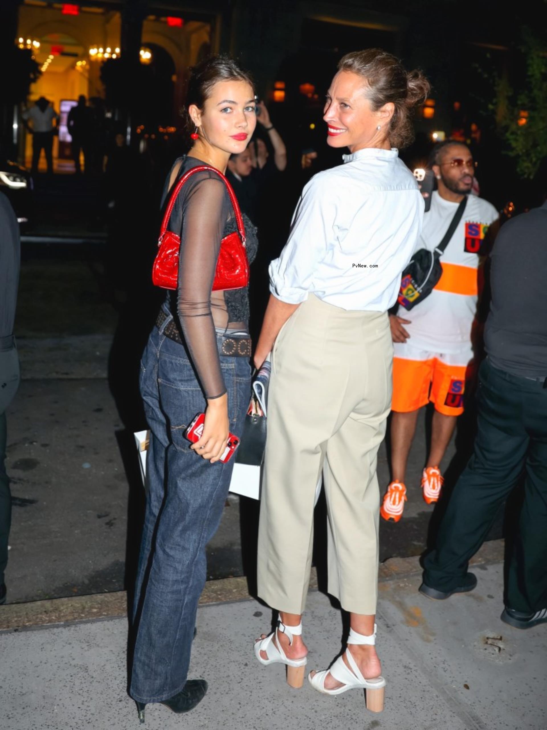 Grace Burns and Christy Turlington