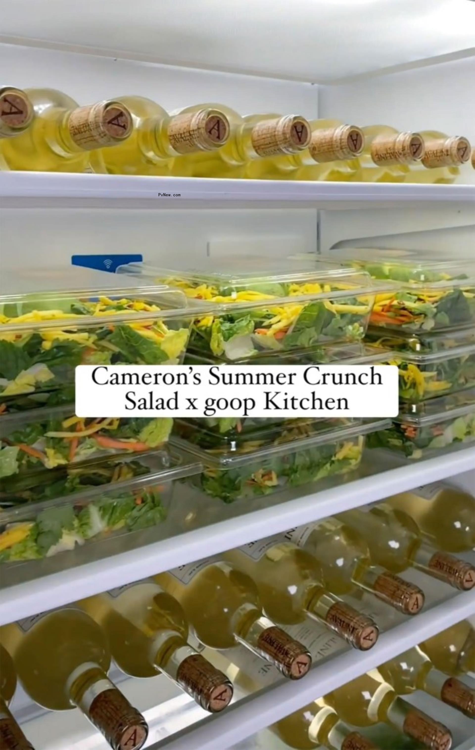 Inside Cameron Diaz's fridge.