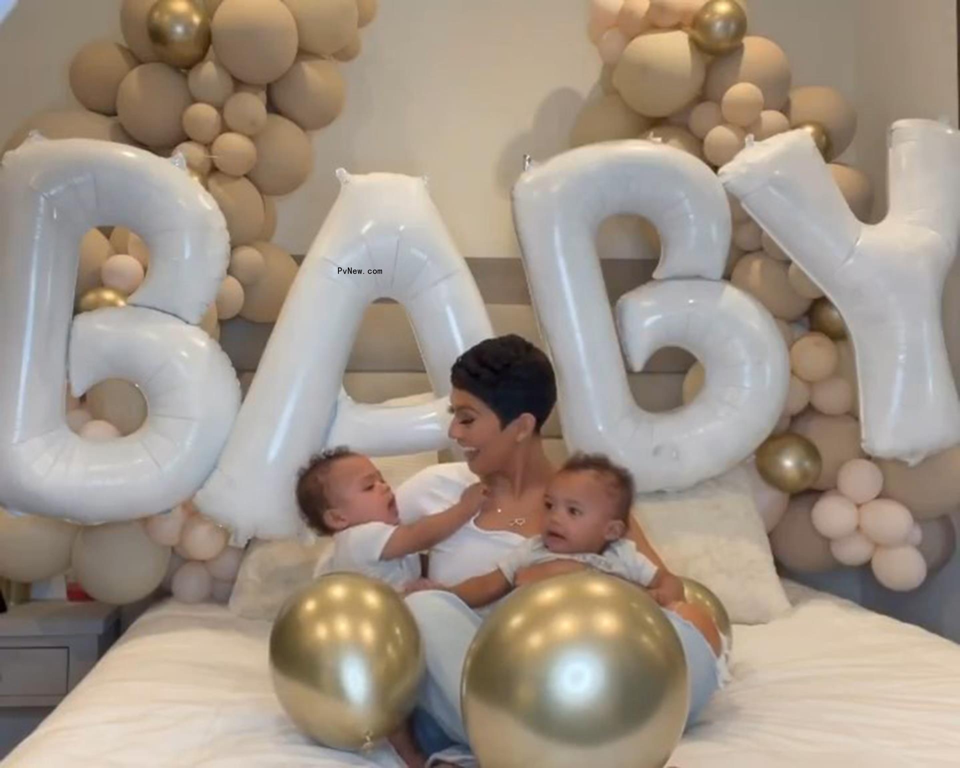 Abby De La Rosa and twin boys