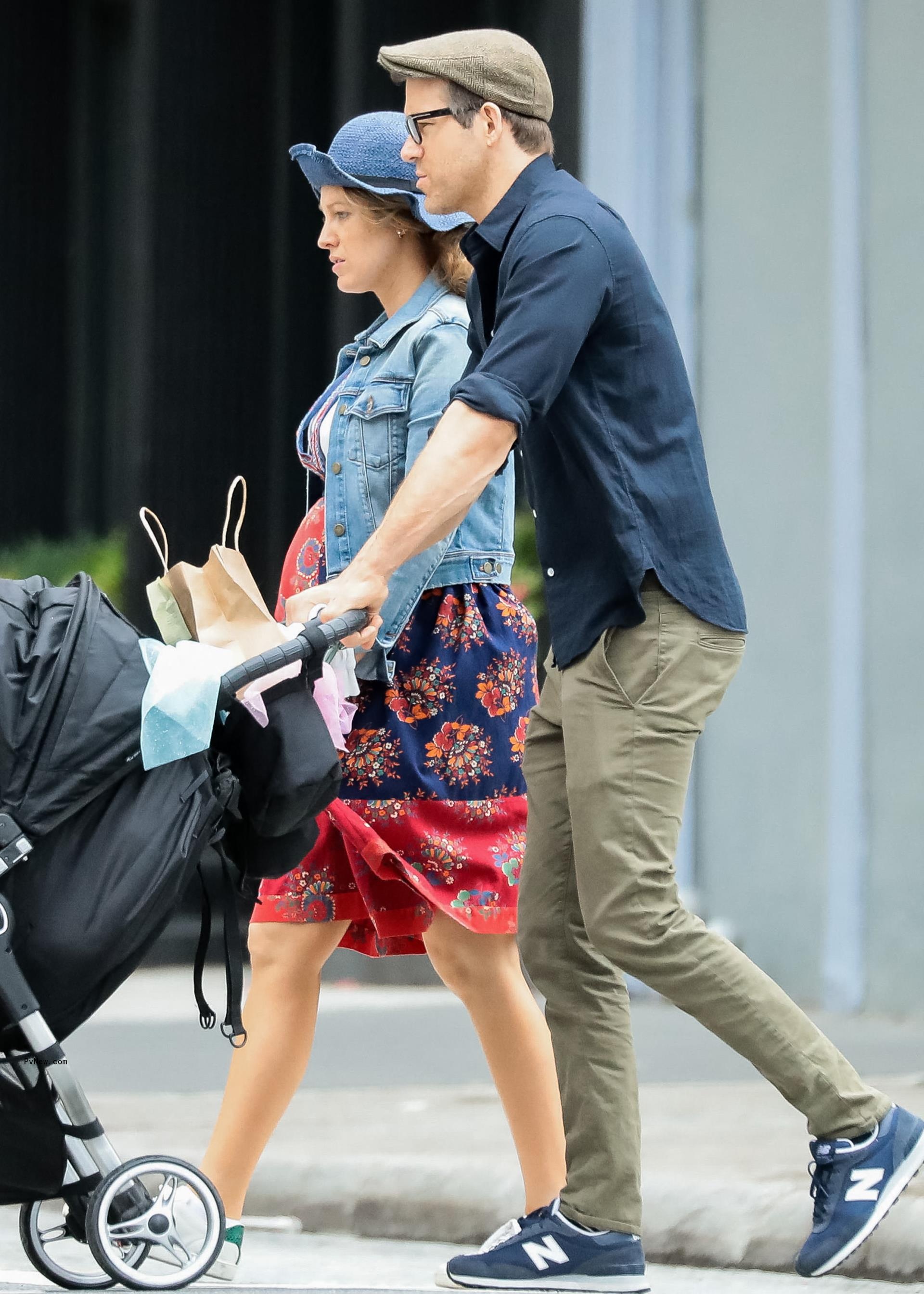 Blake Lively and Ryan Reynolds push strollers