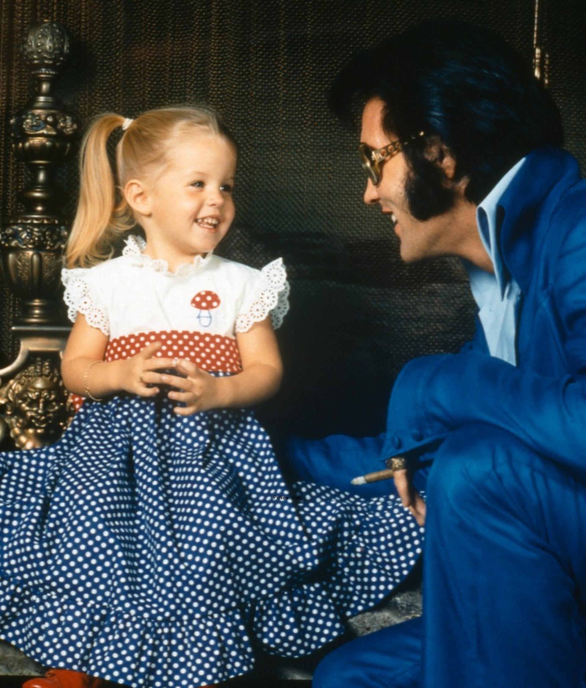 Young Lisa Marie Presley with Elvis Presley