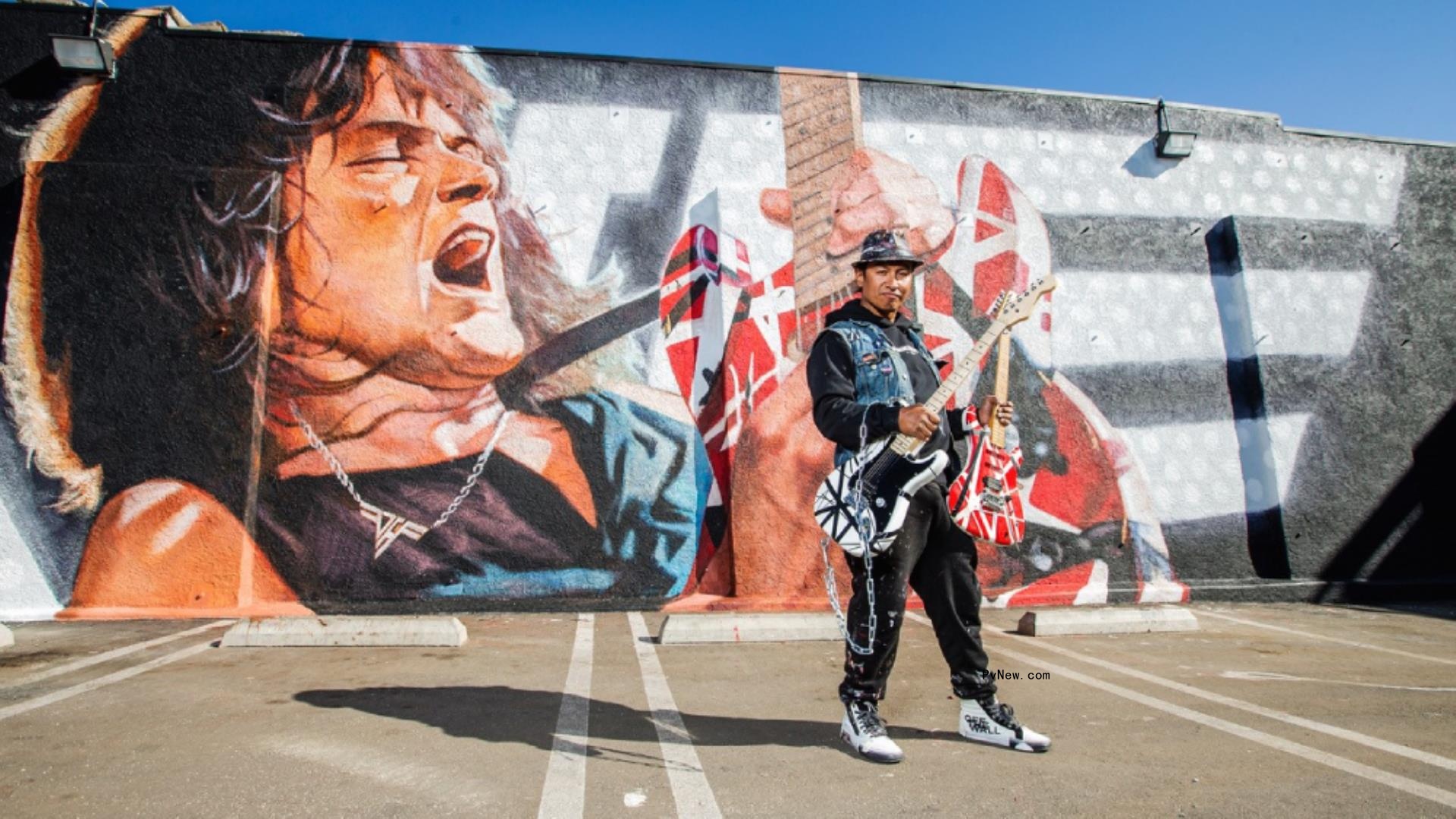 The Story Behind the Massive Eddie Van Halen Mural at Hollywood’s Guitar Center