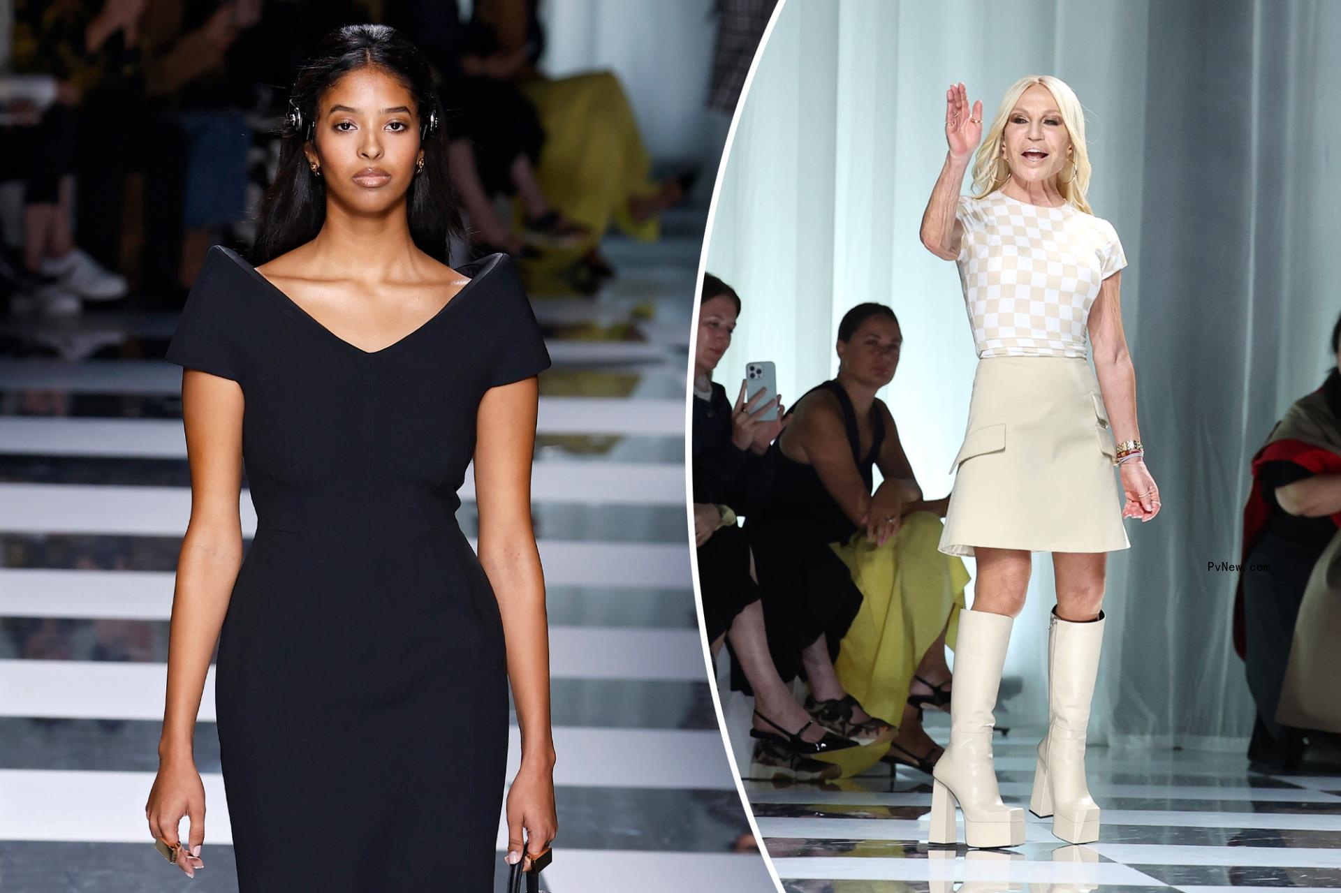 Natalia Bryant makes runway debut at Versace show during Milan Fashion Week