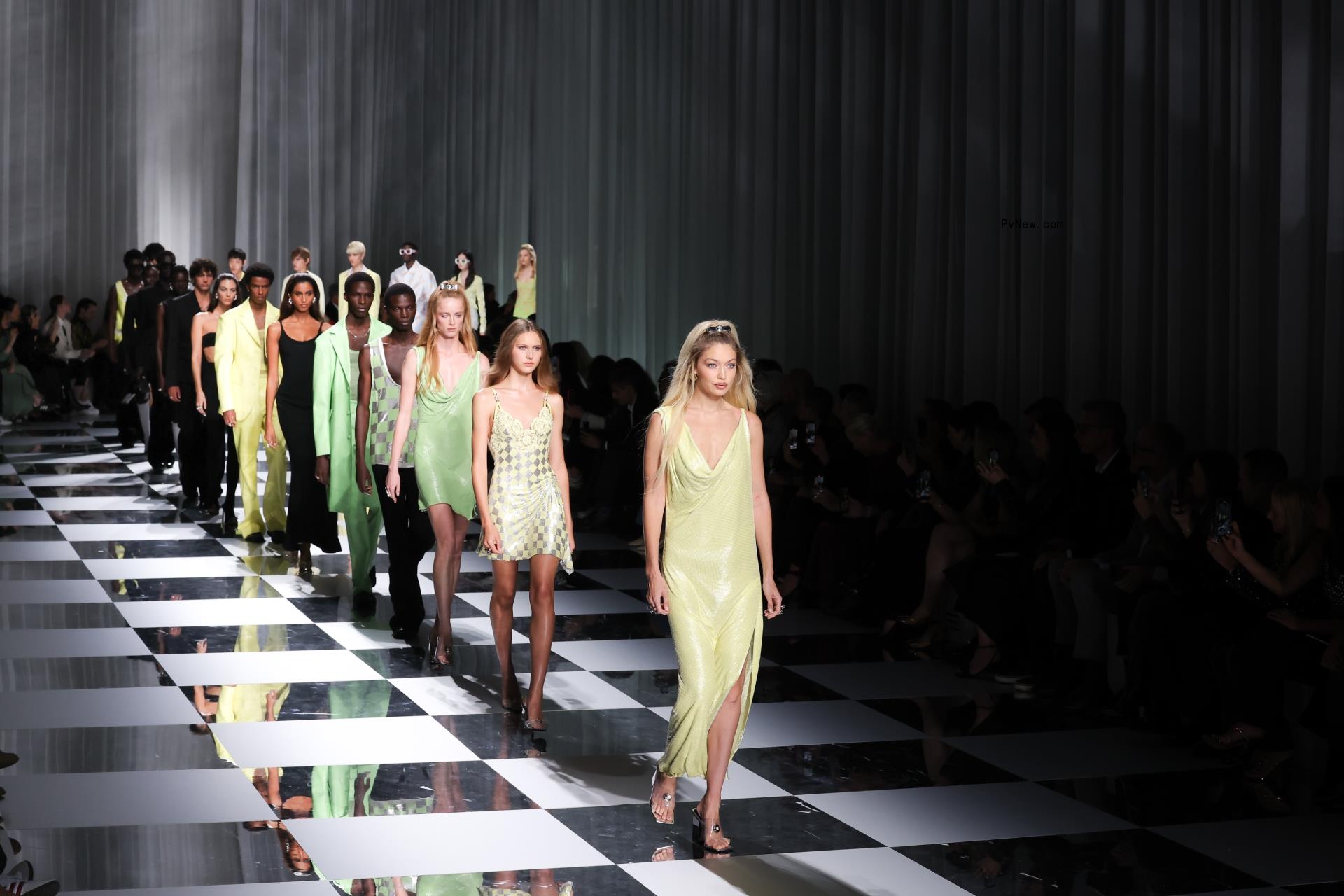 The Versace fashion show.