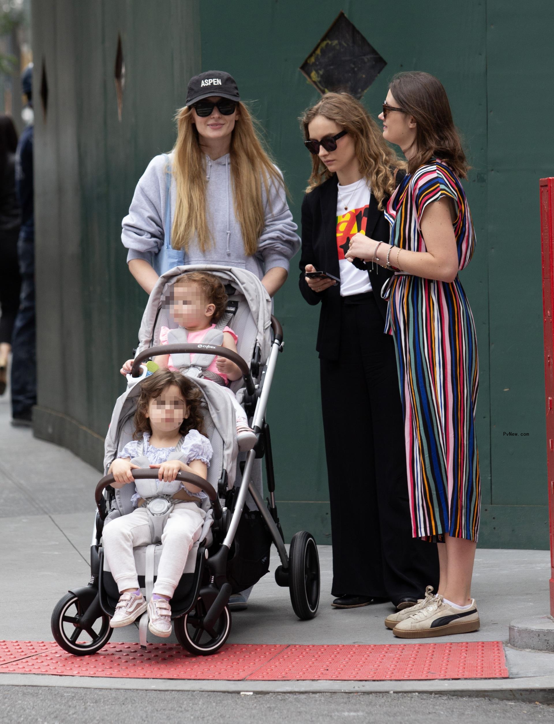 Sophie Turner with her kids in NYC