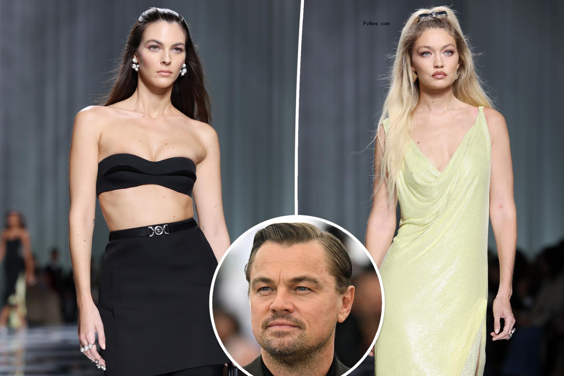 Leo<i></i>nardo DiCaprio’s girlfriend Vittoria Ceretti, ex Gigi Hadid walk Versace fashion show together