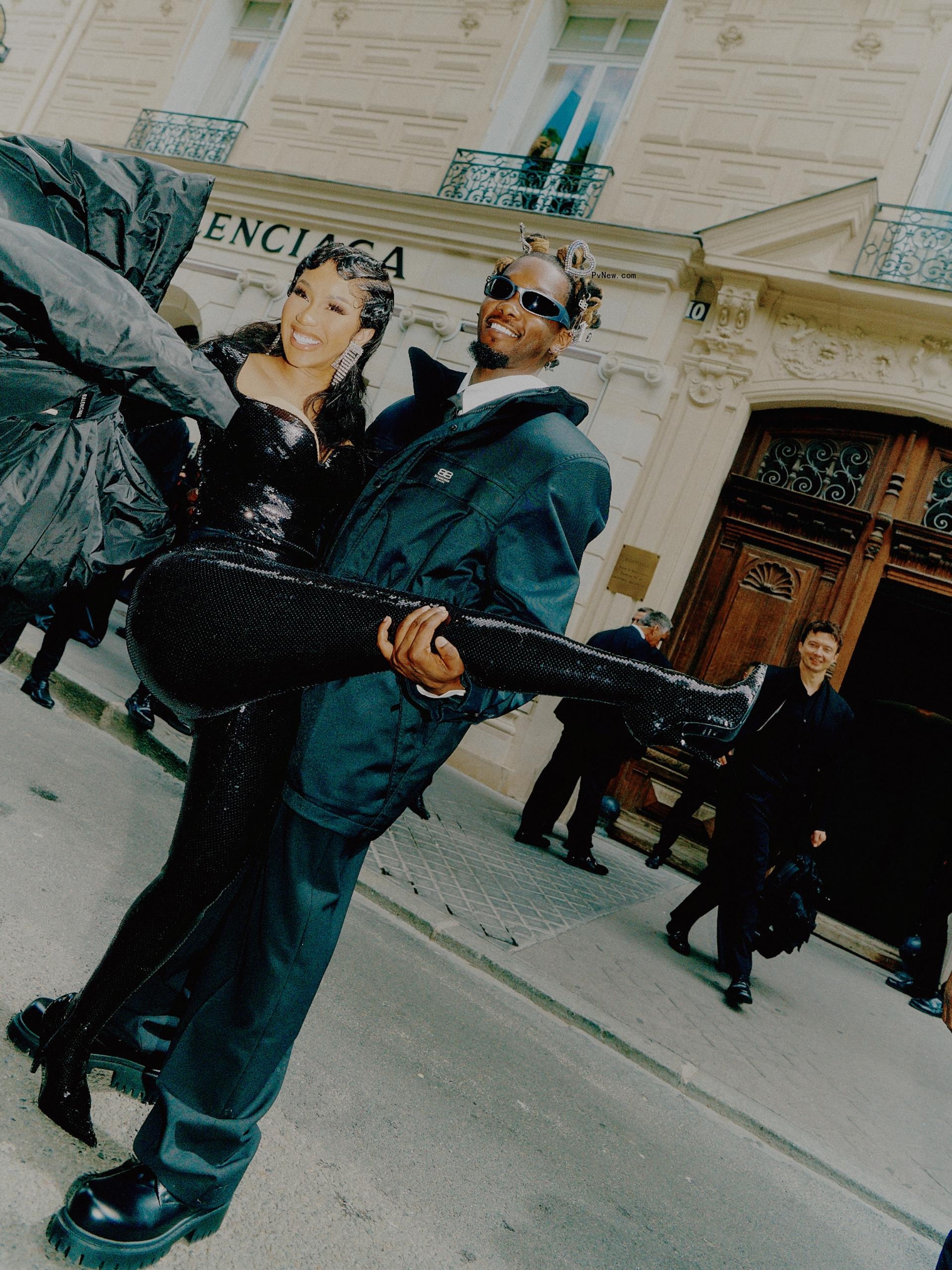 Cardi B and Offset in Paris.