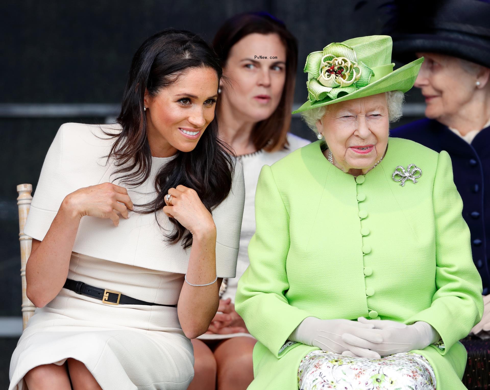 Meghan Markle and the Queen in 2018.