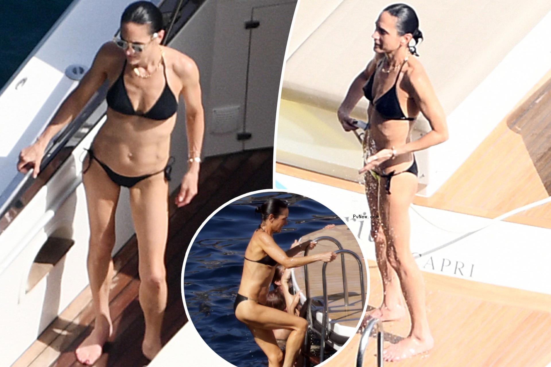 Jennifer Connelly, 52, shows off to<i></i>ned figure on luxe yacht vacation in Capri