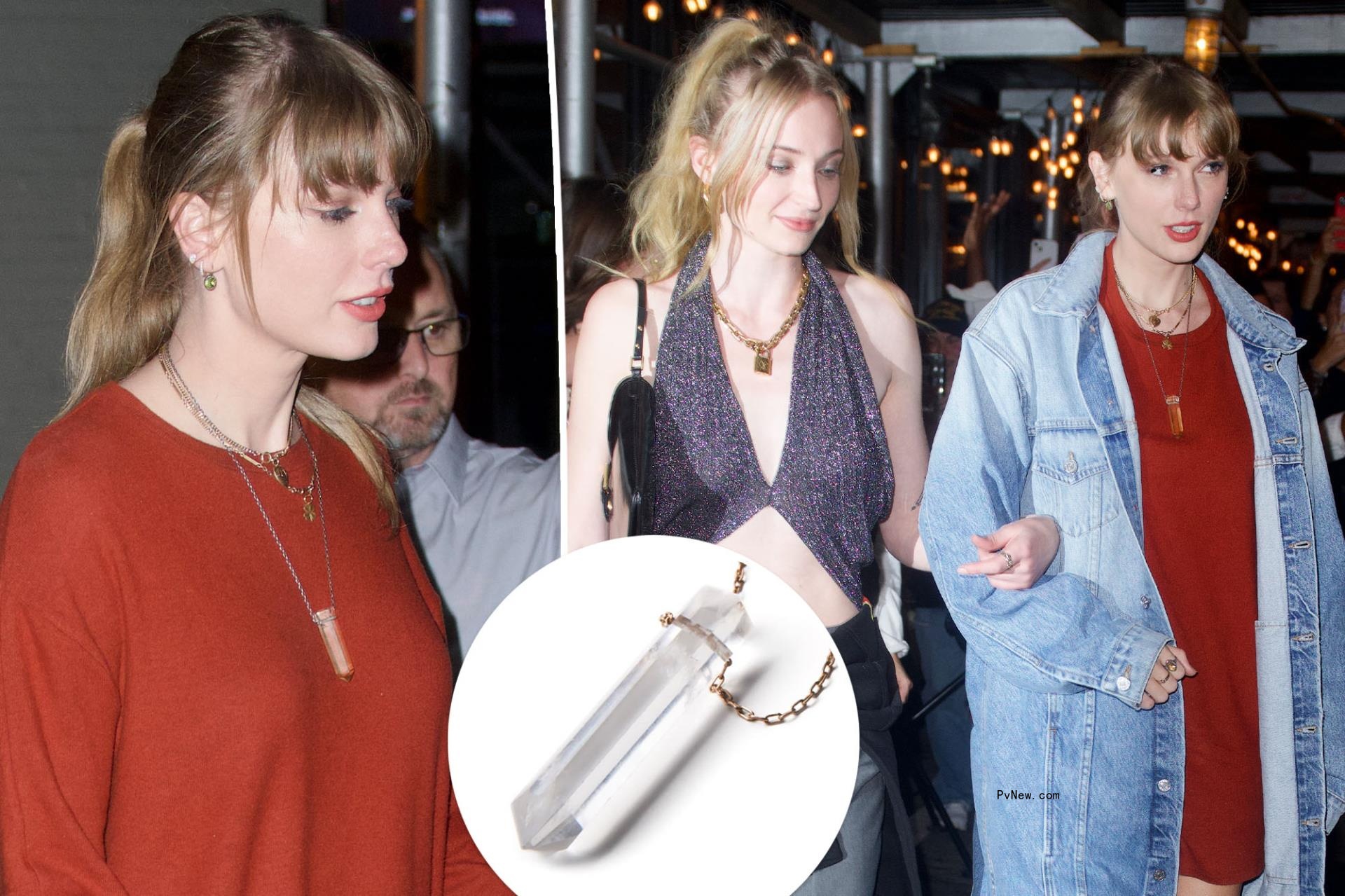 All a<i></i>bout the ‘master healer’ crystal necklace Taylor Swift wore while out with Sophie Turner