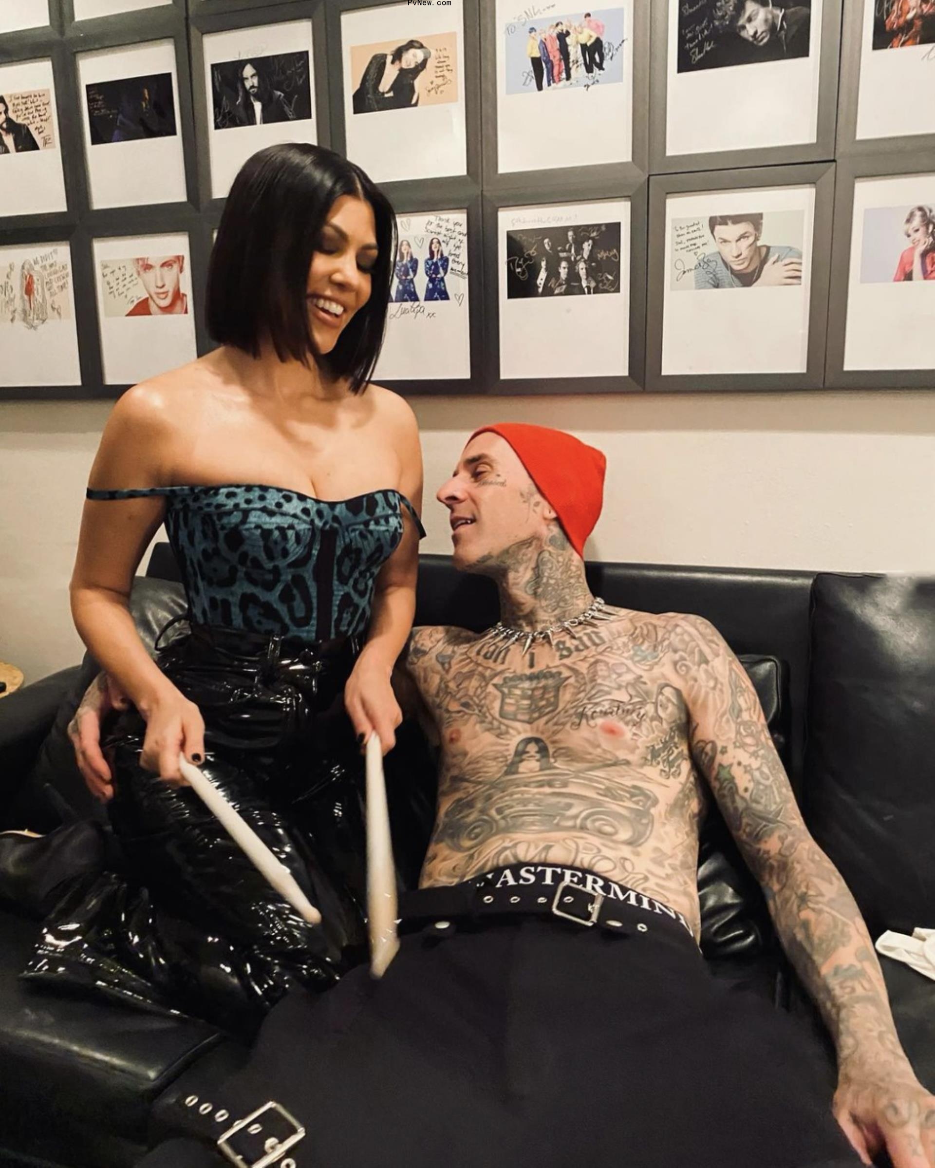 Kourtney Kardashian and Travis Barker