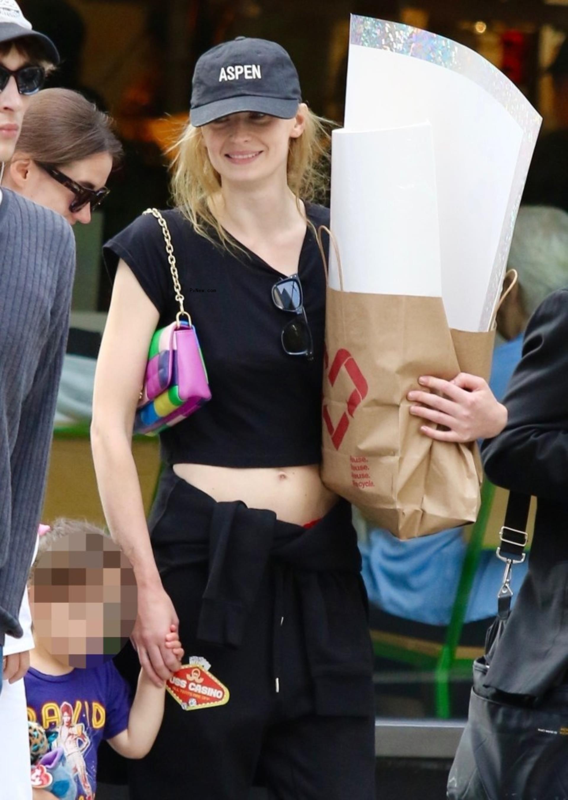 Sophie Turner running errands with daughter Willa.
