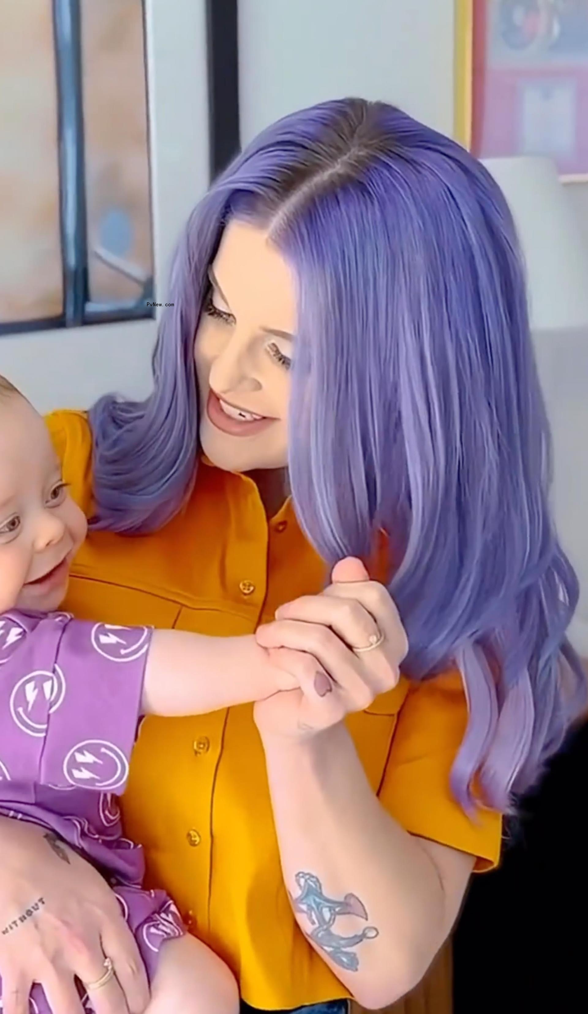Kelly Osbourne with her son