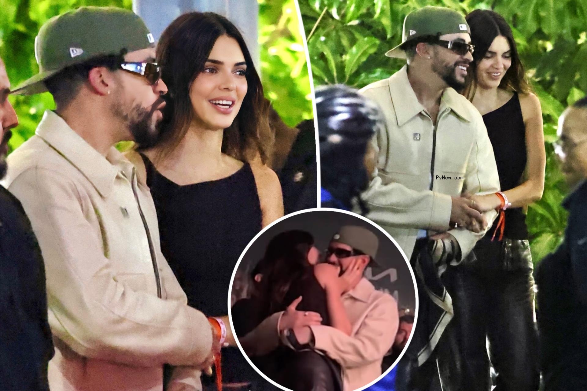 Kendall Jenner keeps a close hold on Bad Bunny after making out at Drake concert