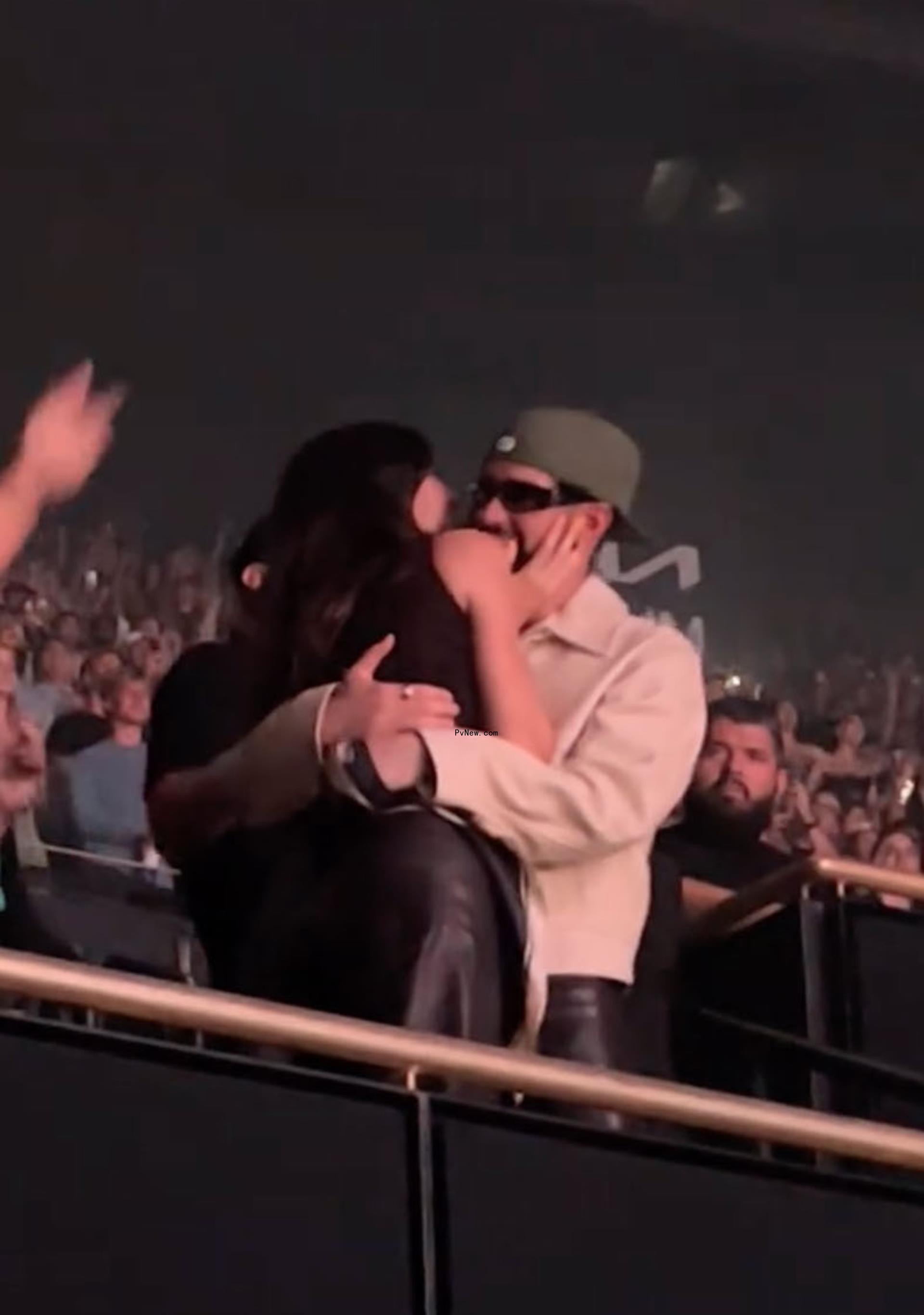 Kendall Jenner and Bad Bunny inside Drake concert