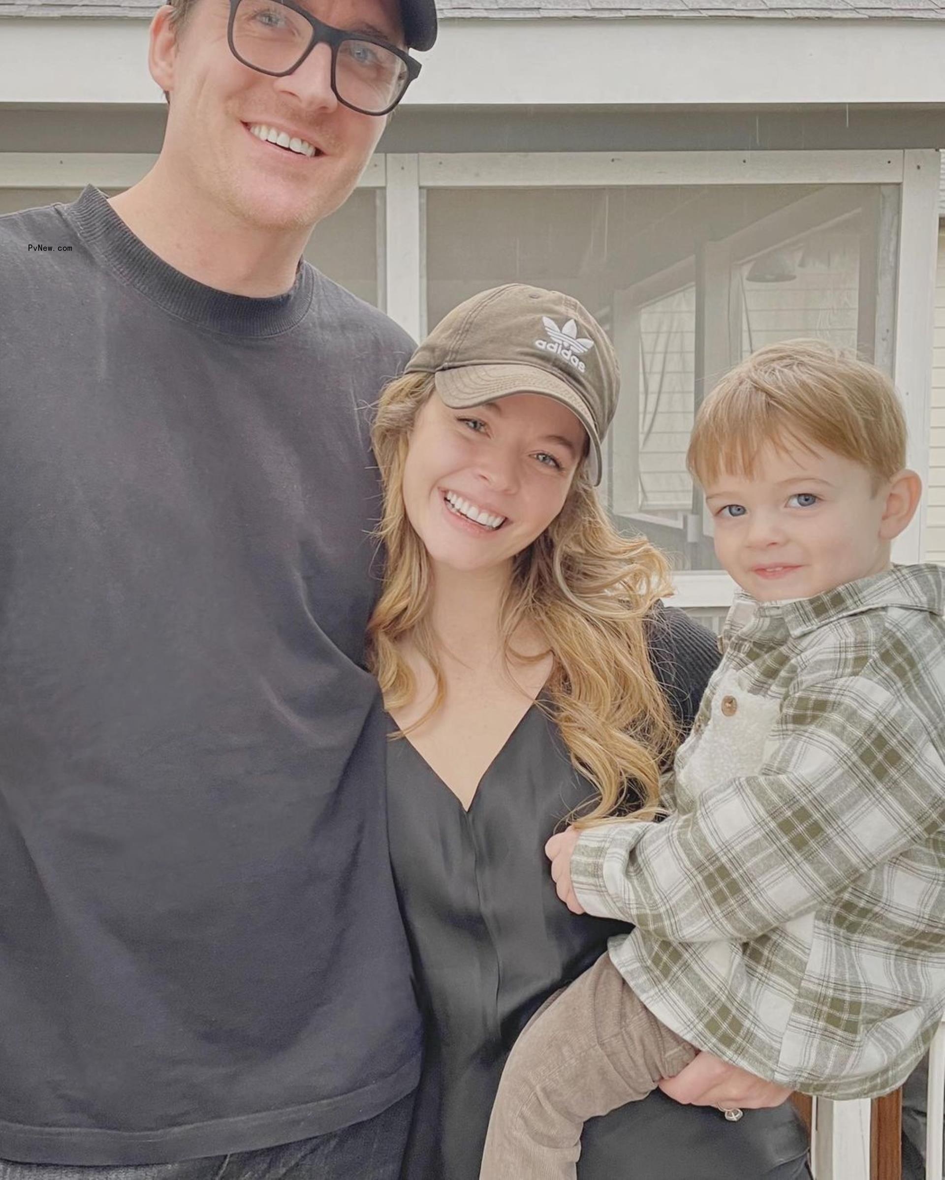 Sasha Pieterse with husband Hudson Scheaffer and their son