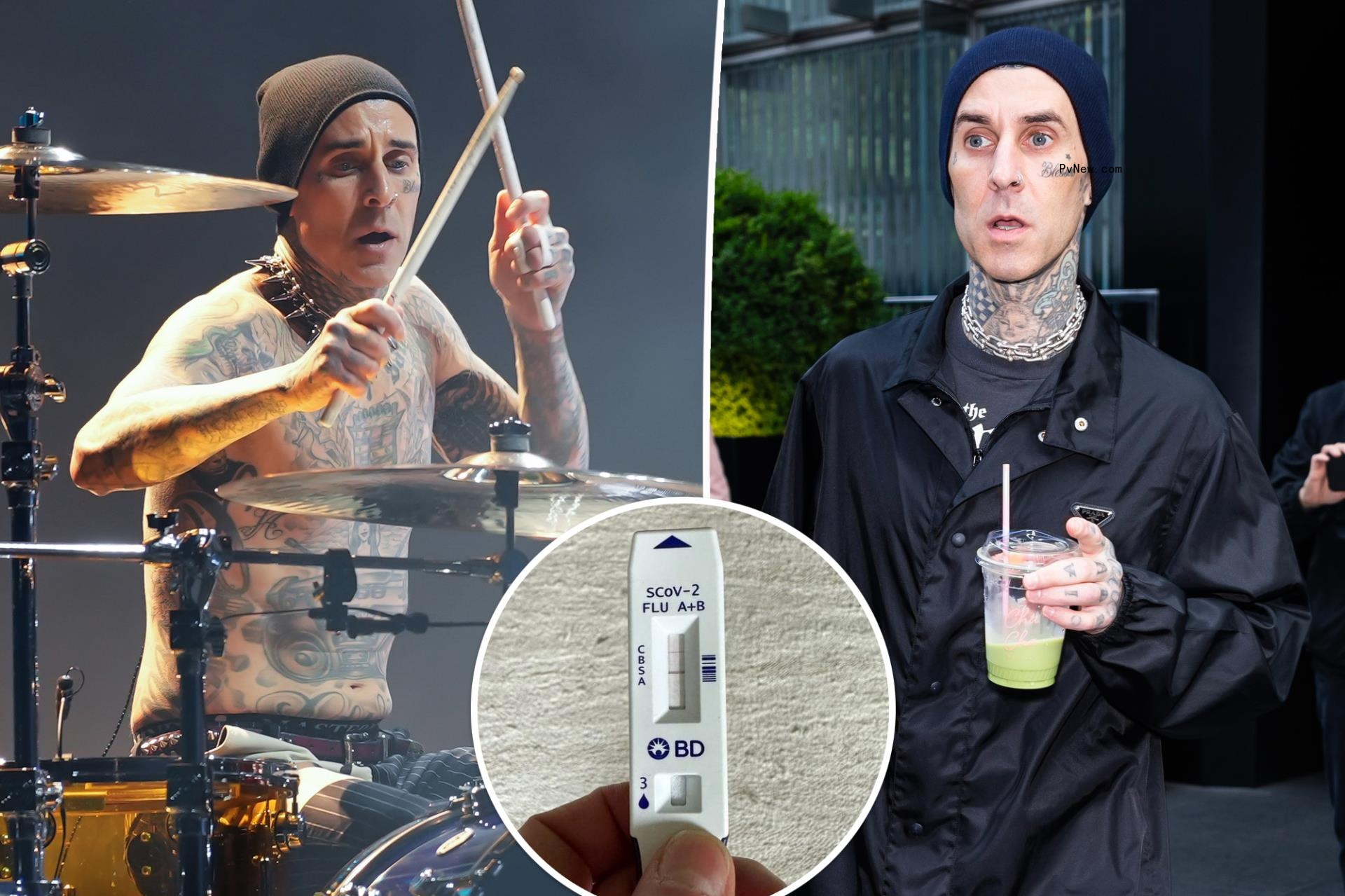 Travis Barker reveals he tested positive for COVID-19 ahead of Portugal tour stop