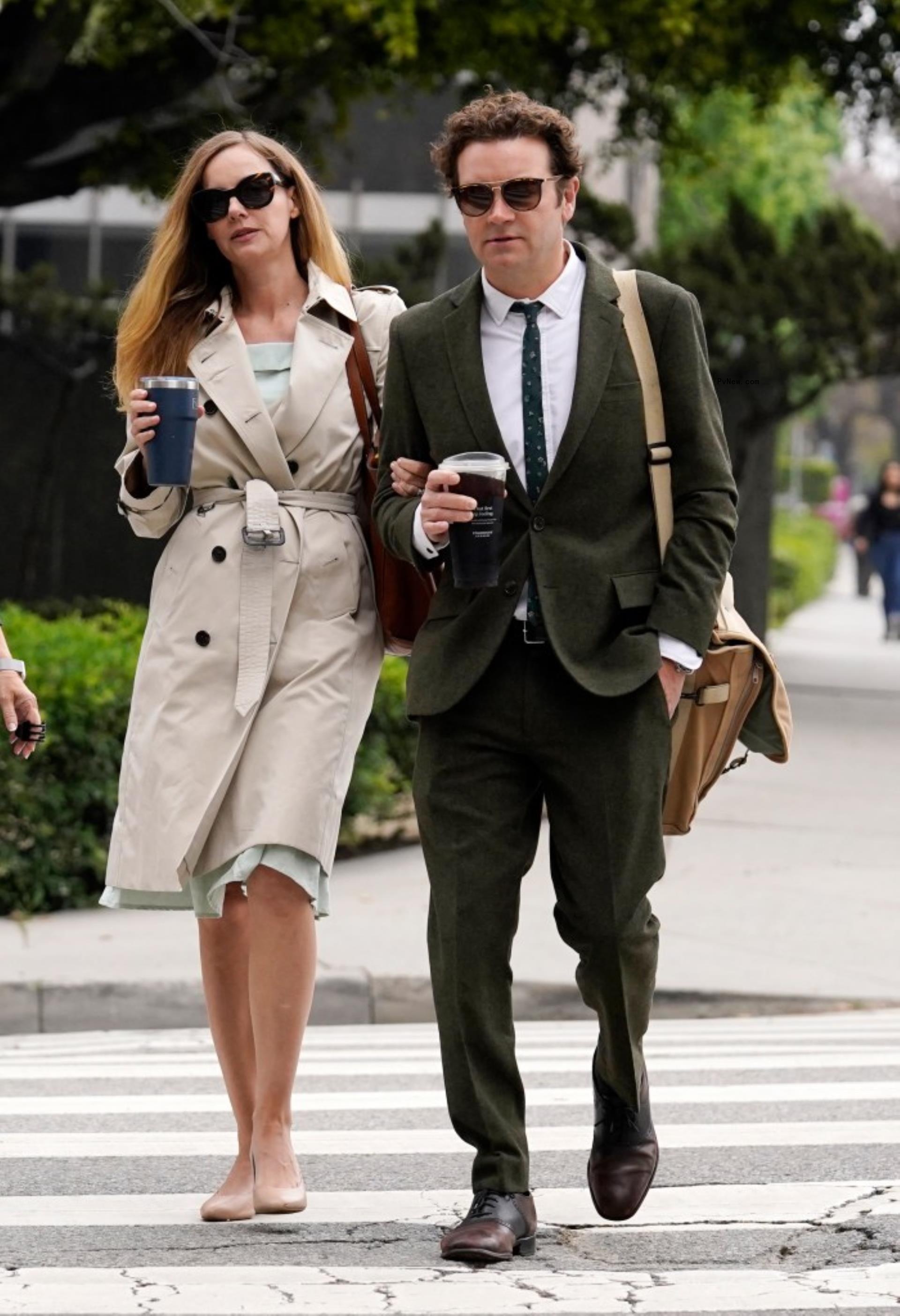 Bijou Phillips and Danny Masterson arriving to court.
