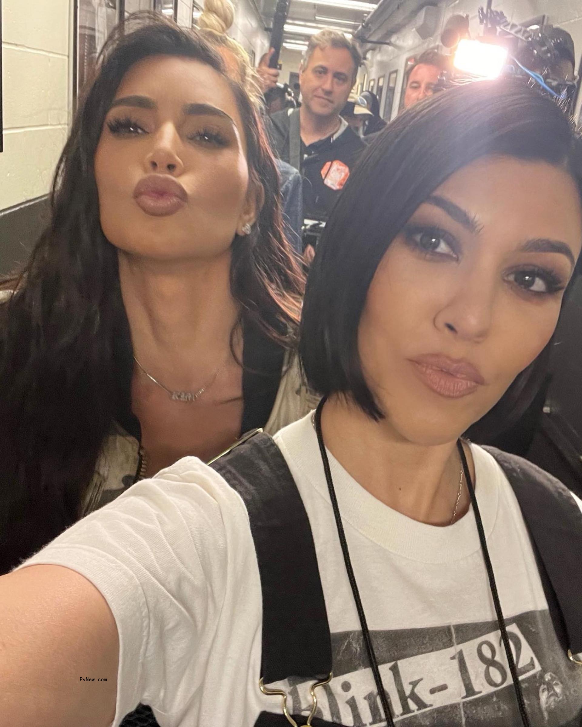Kim and Kourtney Kardashian.