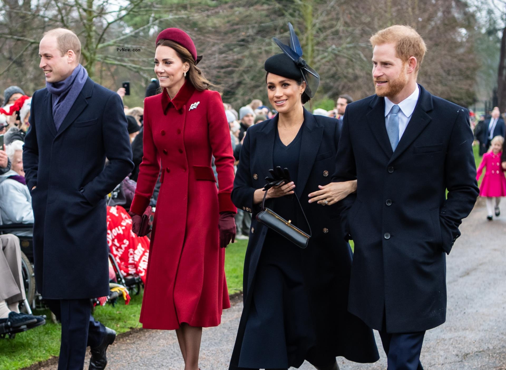 Prince Harry and William with Meghan Markle and Kate Middleton