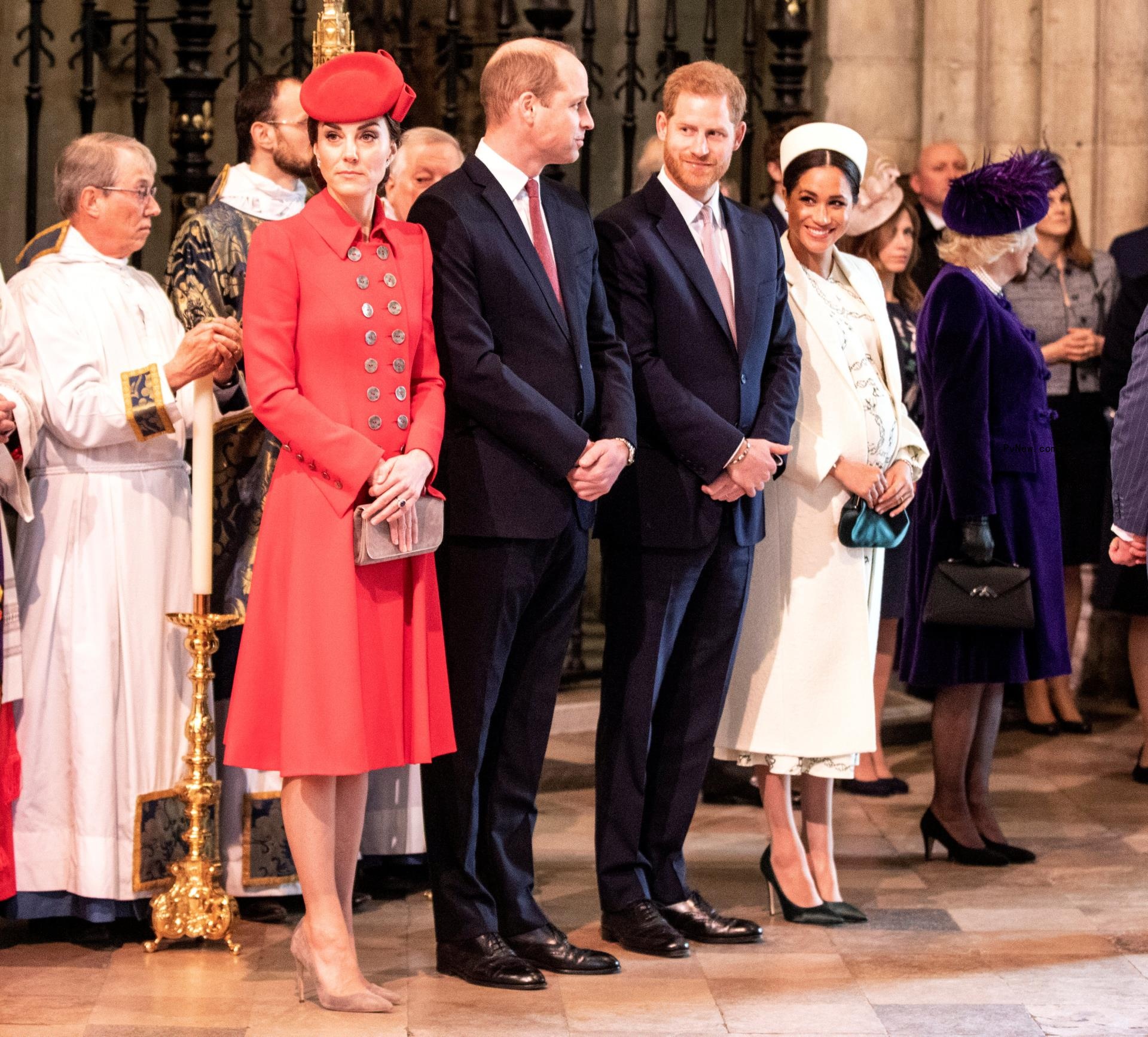 Prince Harry and William with Meghan Markle and Kate Middleton