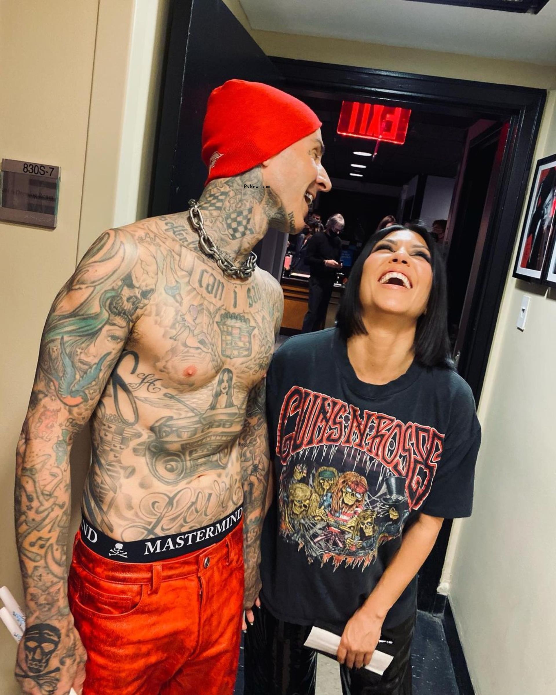 Travis Barker and Kourtney Kardashian