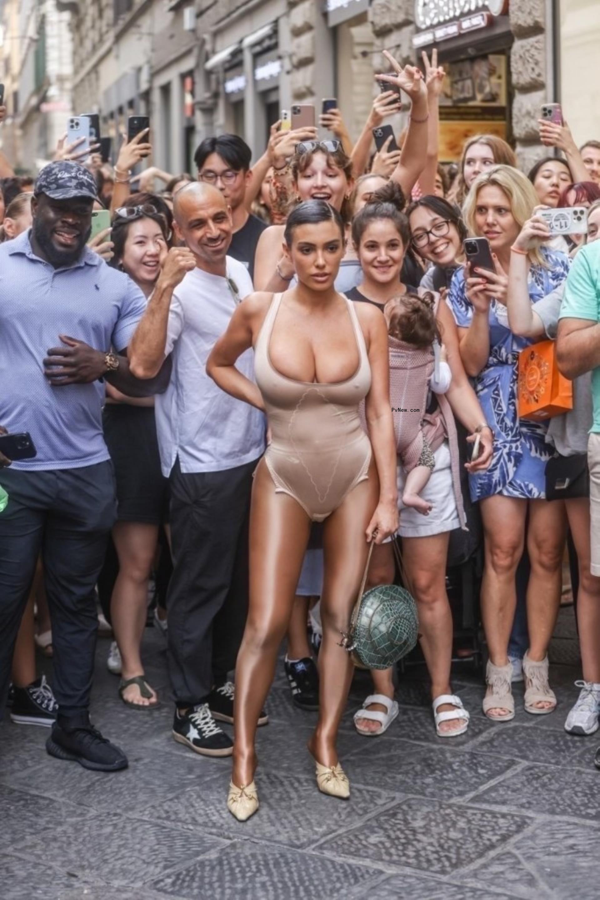 Bianca Censori and Kanye West in Florence, Italy. 